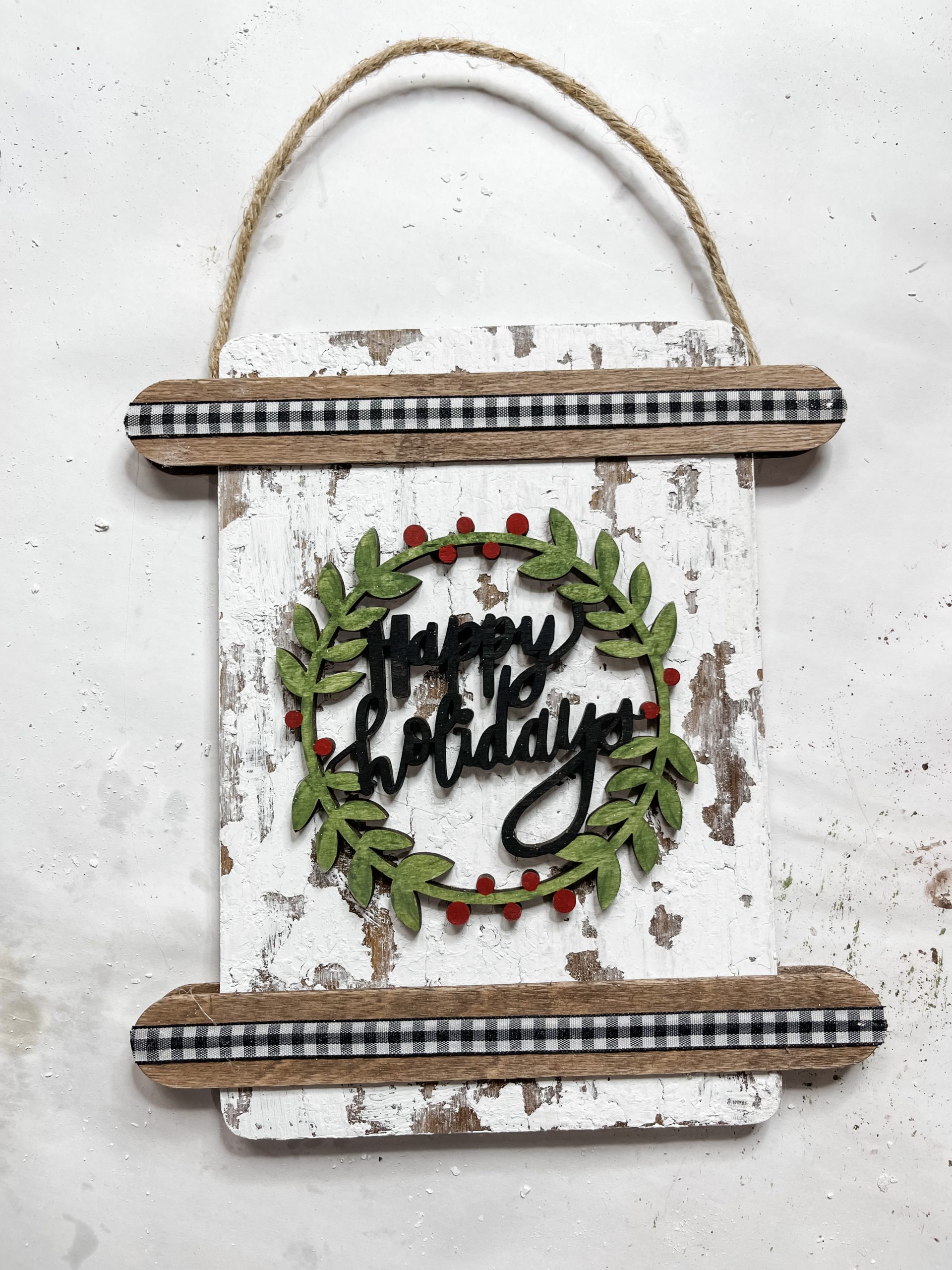 Farmhouse Happy Holidays Sign