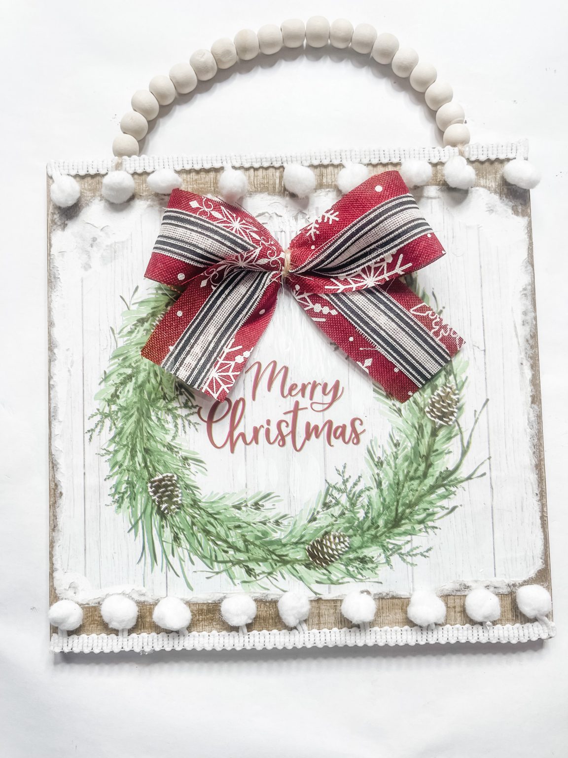 Gift Bag DIY Merry Christmas Sign Dollar Tree Craft Idea