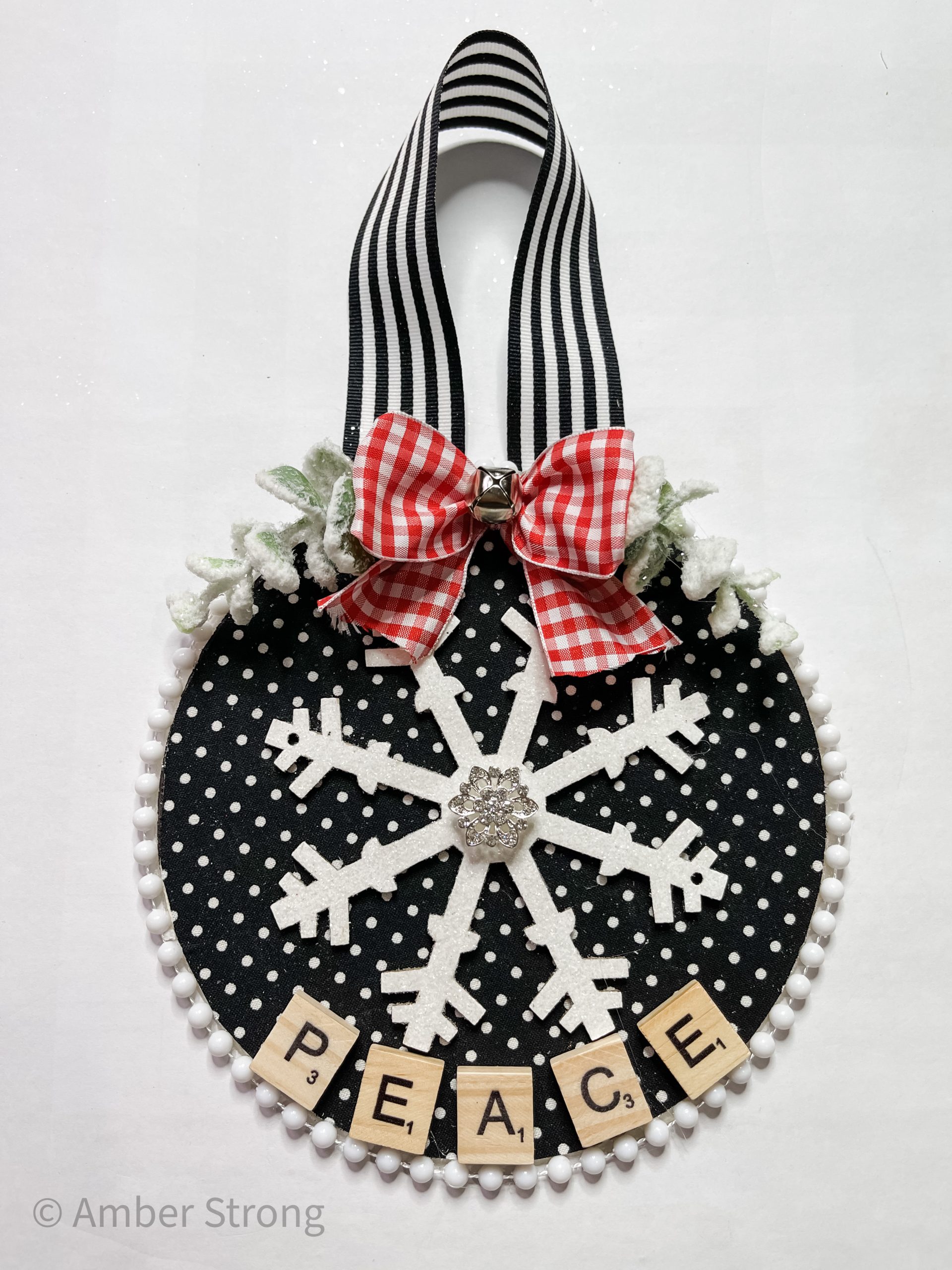 Large Peace Christmas Ornament Idea