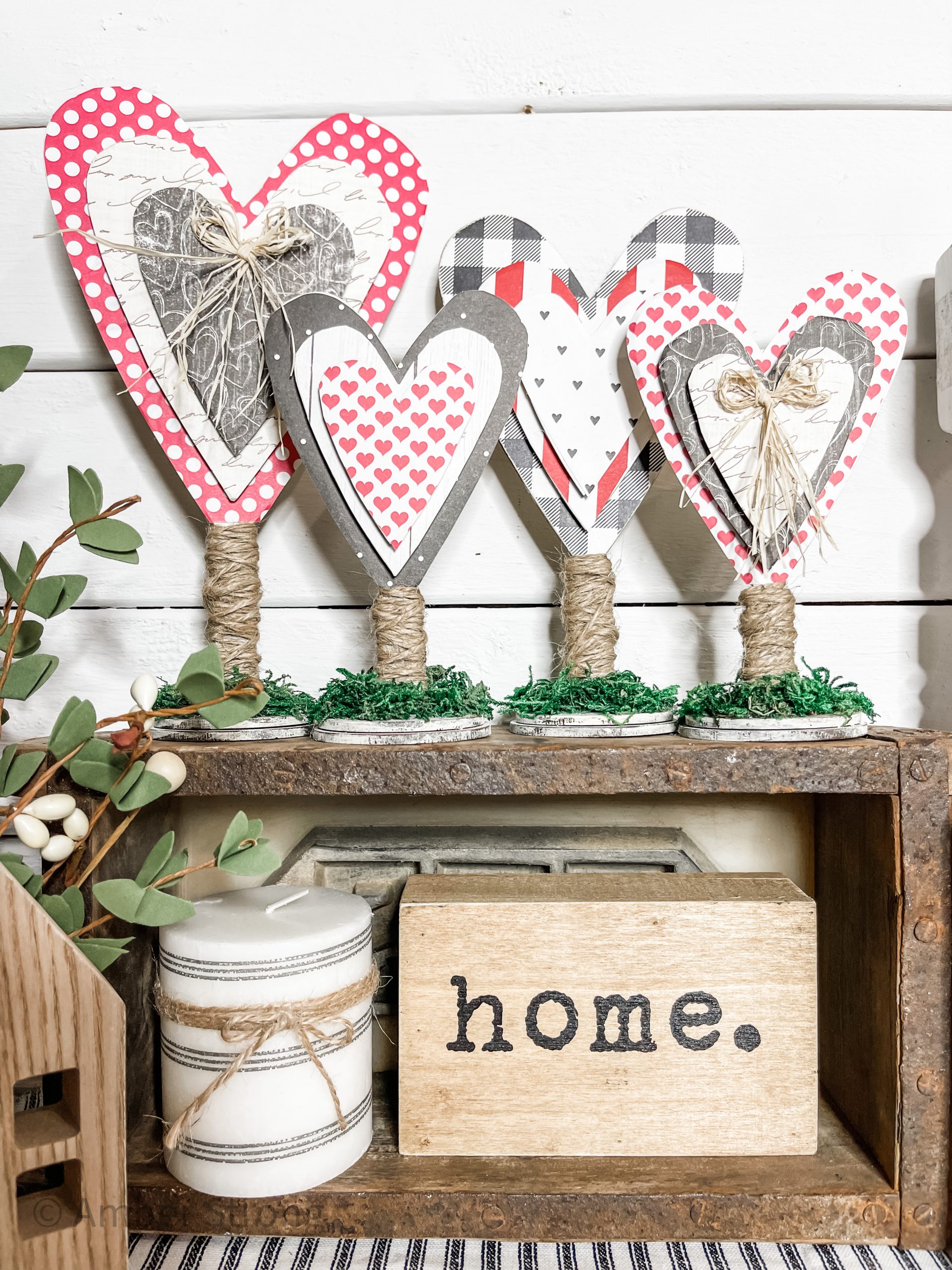 Valentine's Day Standing Hearts Decor