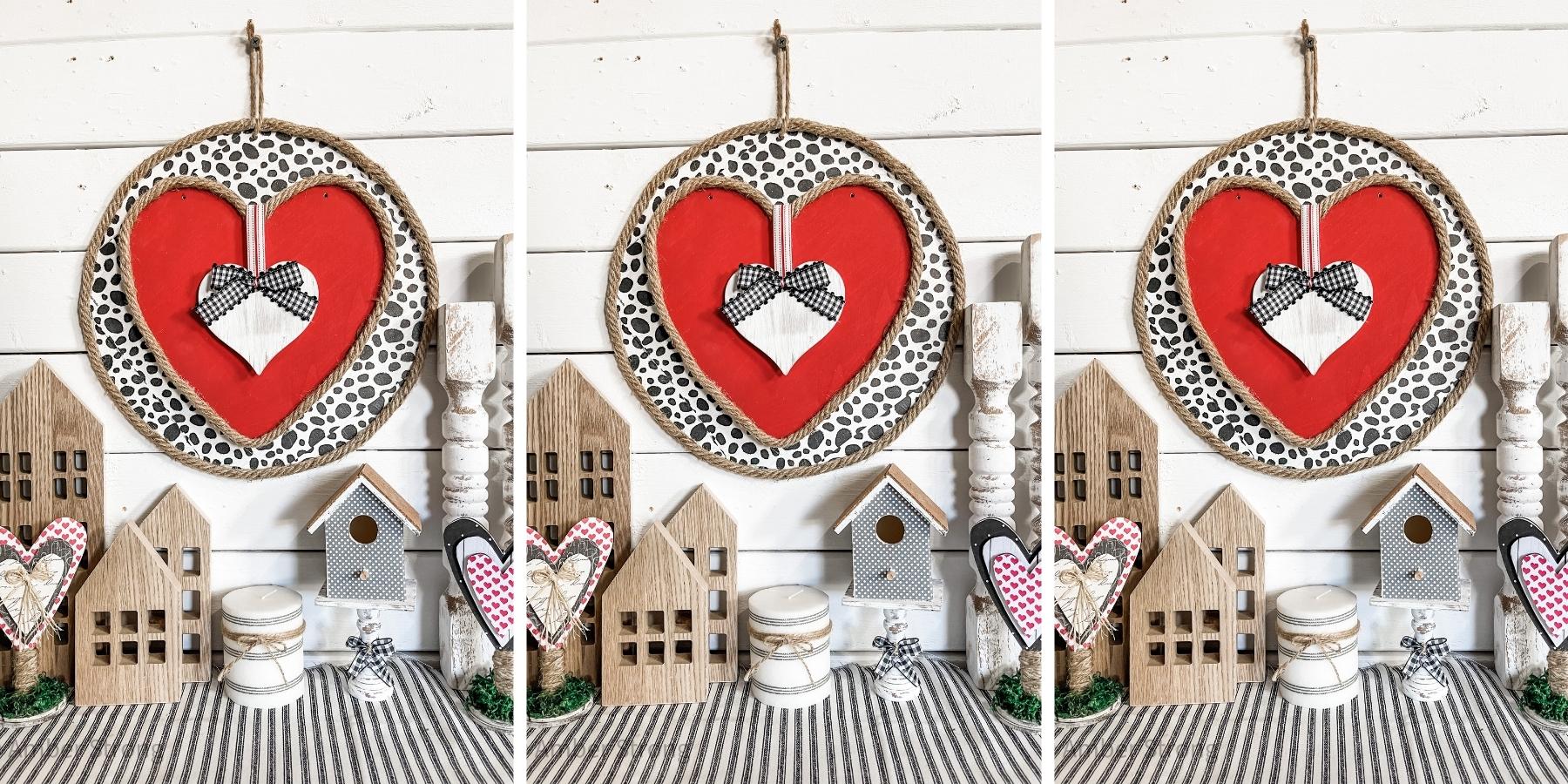 DIY Round Valentine’s Day Hanging Sign