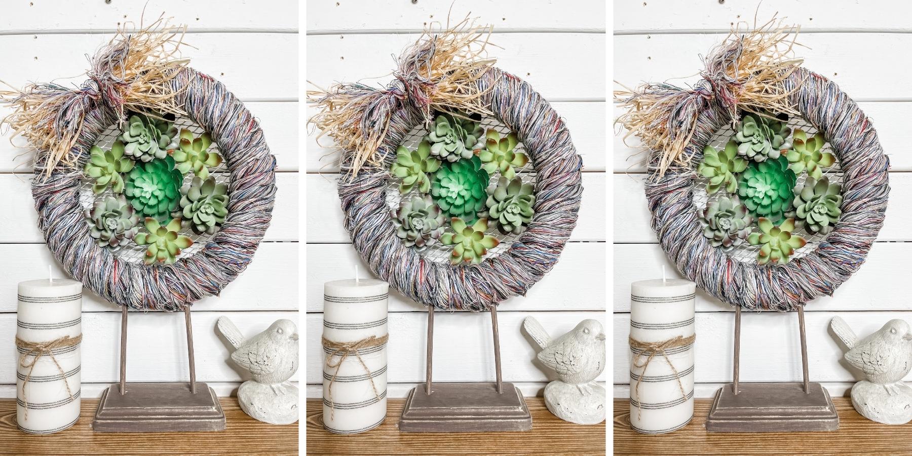 DIY Standing Rope Wreath