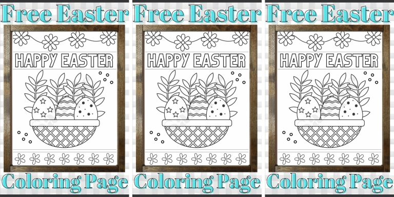 Free Easter Coloring Page Printable