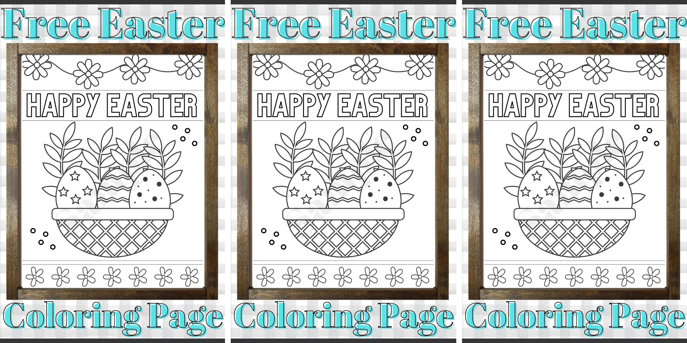 Free Easter Coloring Page Printable
