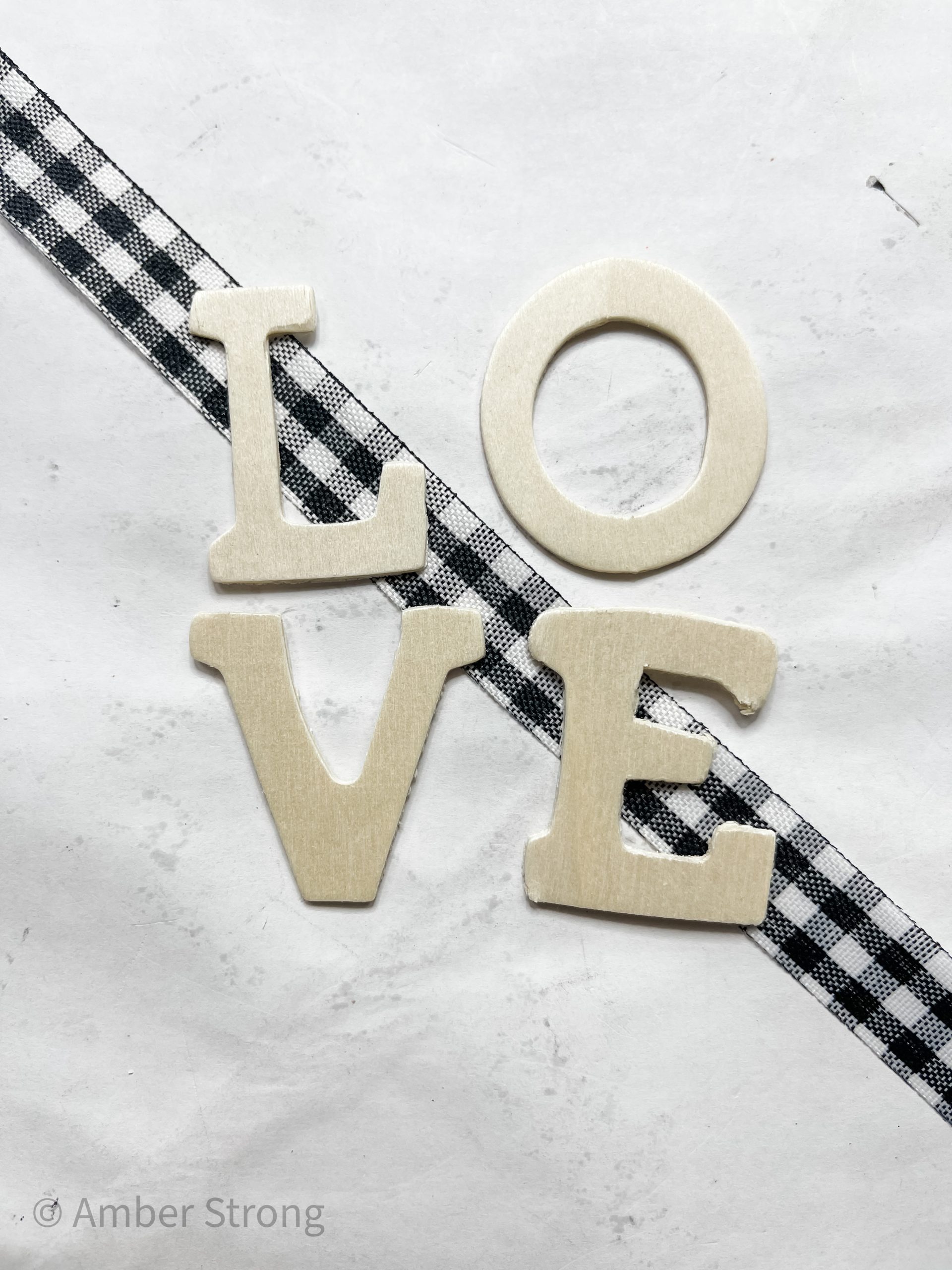 DIY Beaded Love Sign