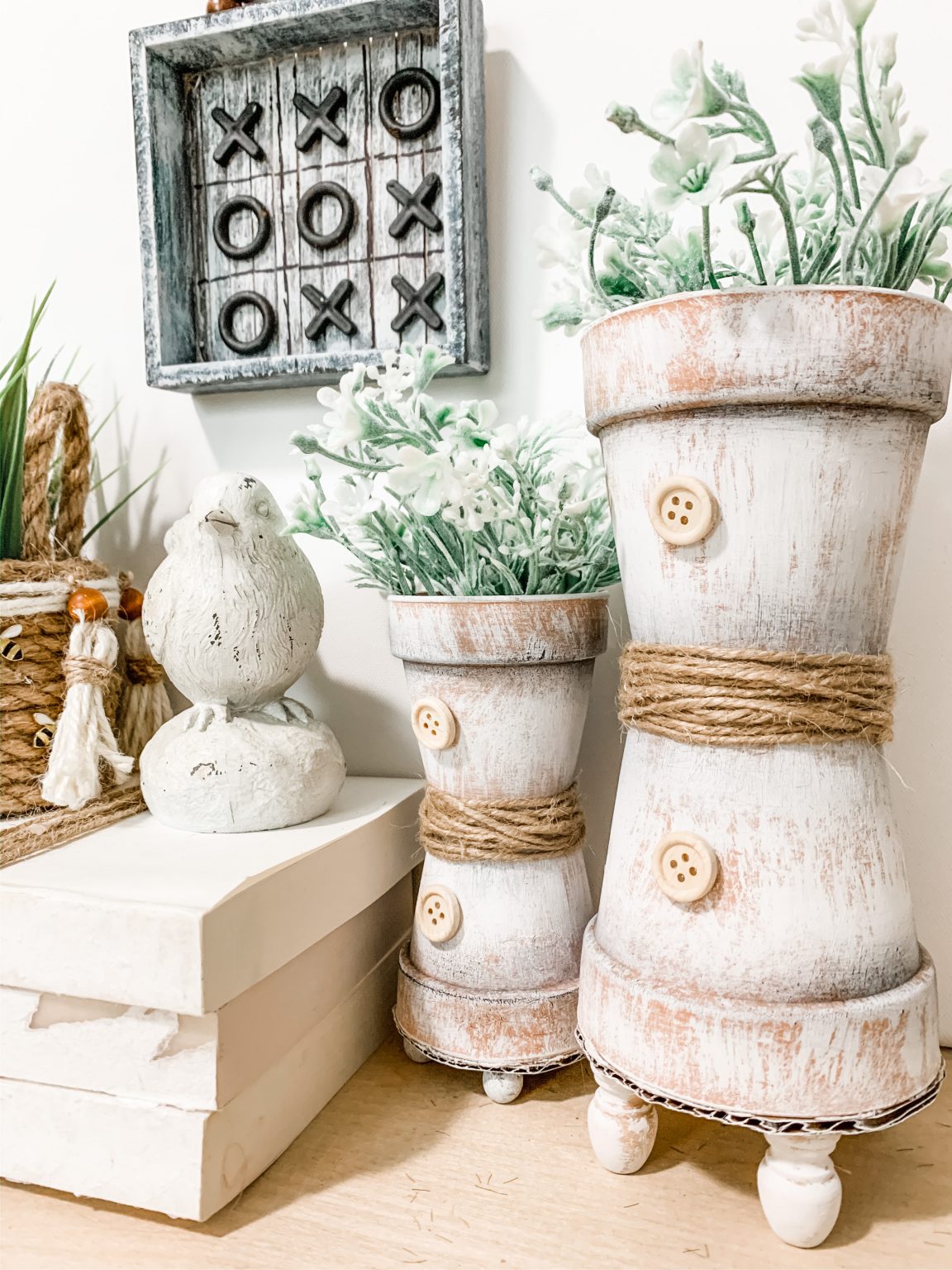 Stacked TerraCotta Pots Easy DIY Idea