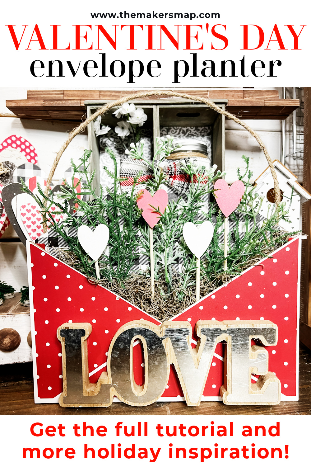 DIY Valentine's Day Envelope Planter