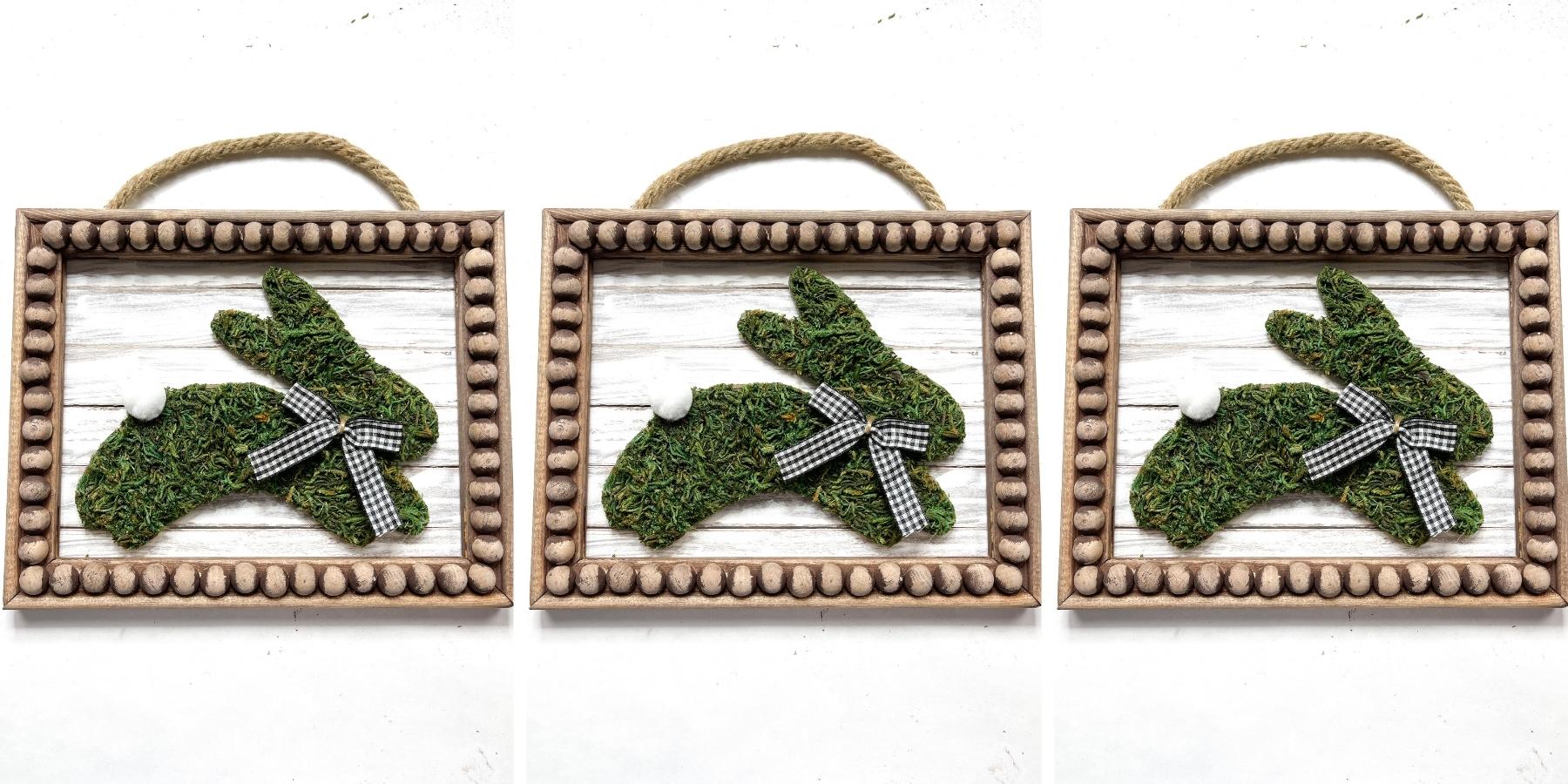 DIY Mossy Bunny Sign