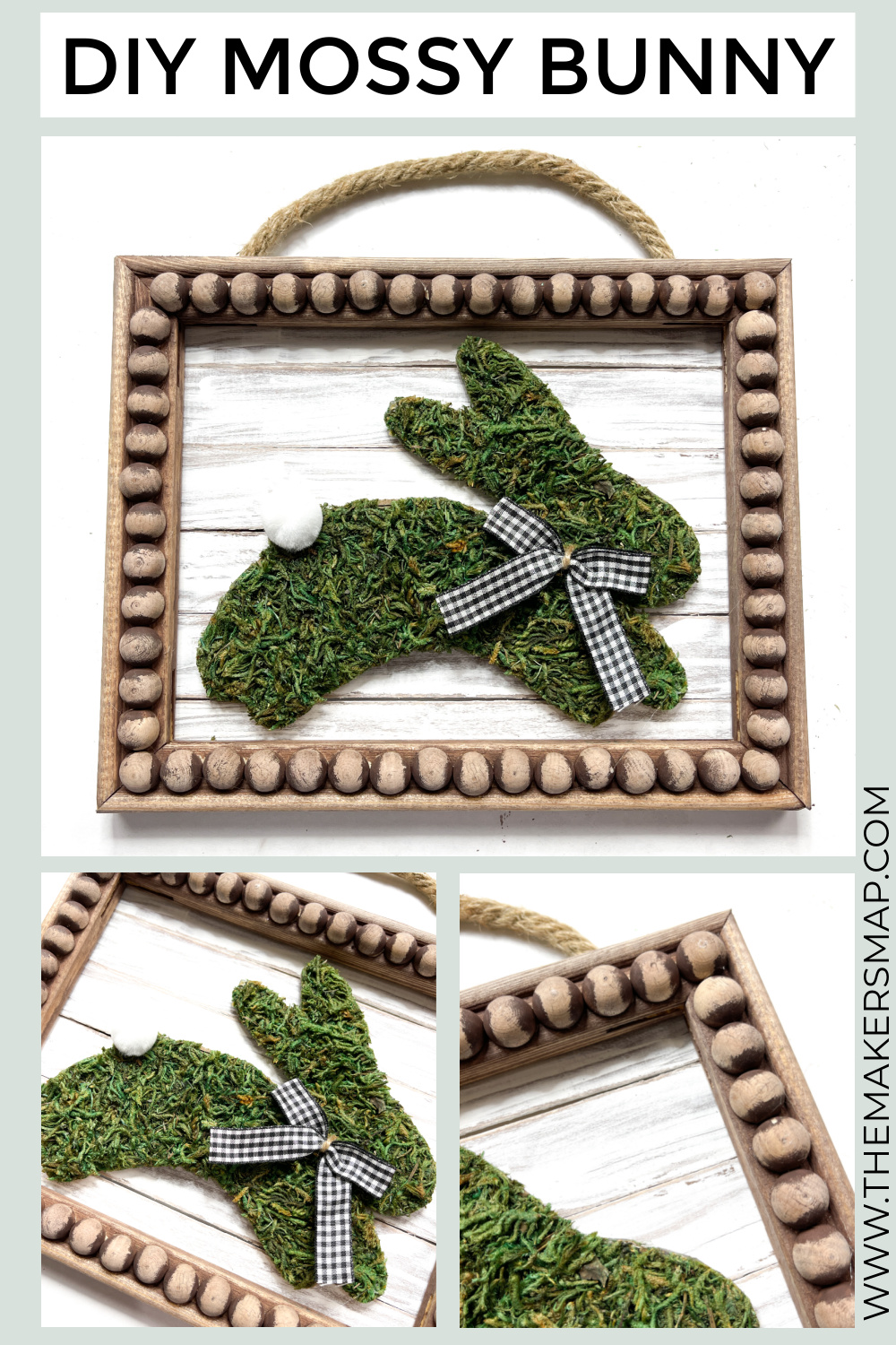 DIY Mossy Bunny Sign