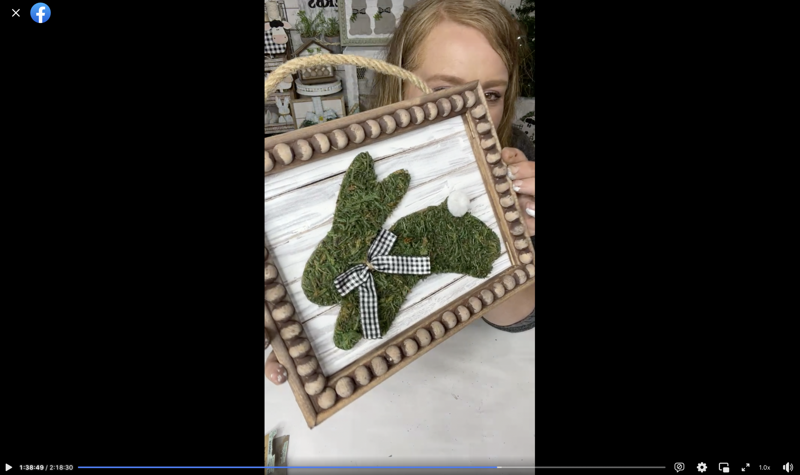 DIY Mossy Bunny Sign