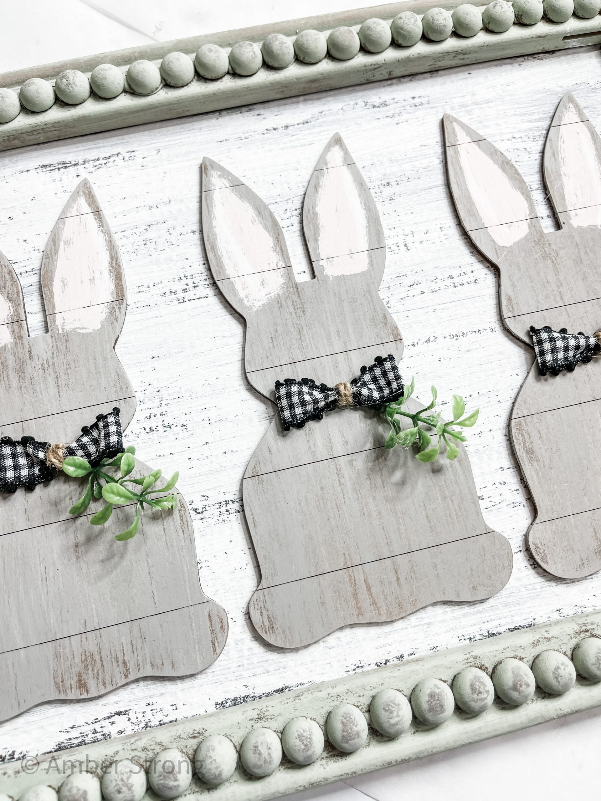 Neutral Shiplap Bunnies Decor