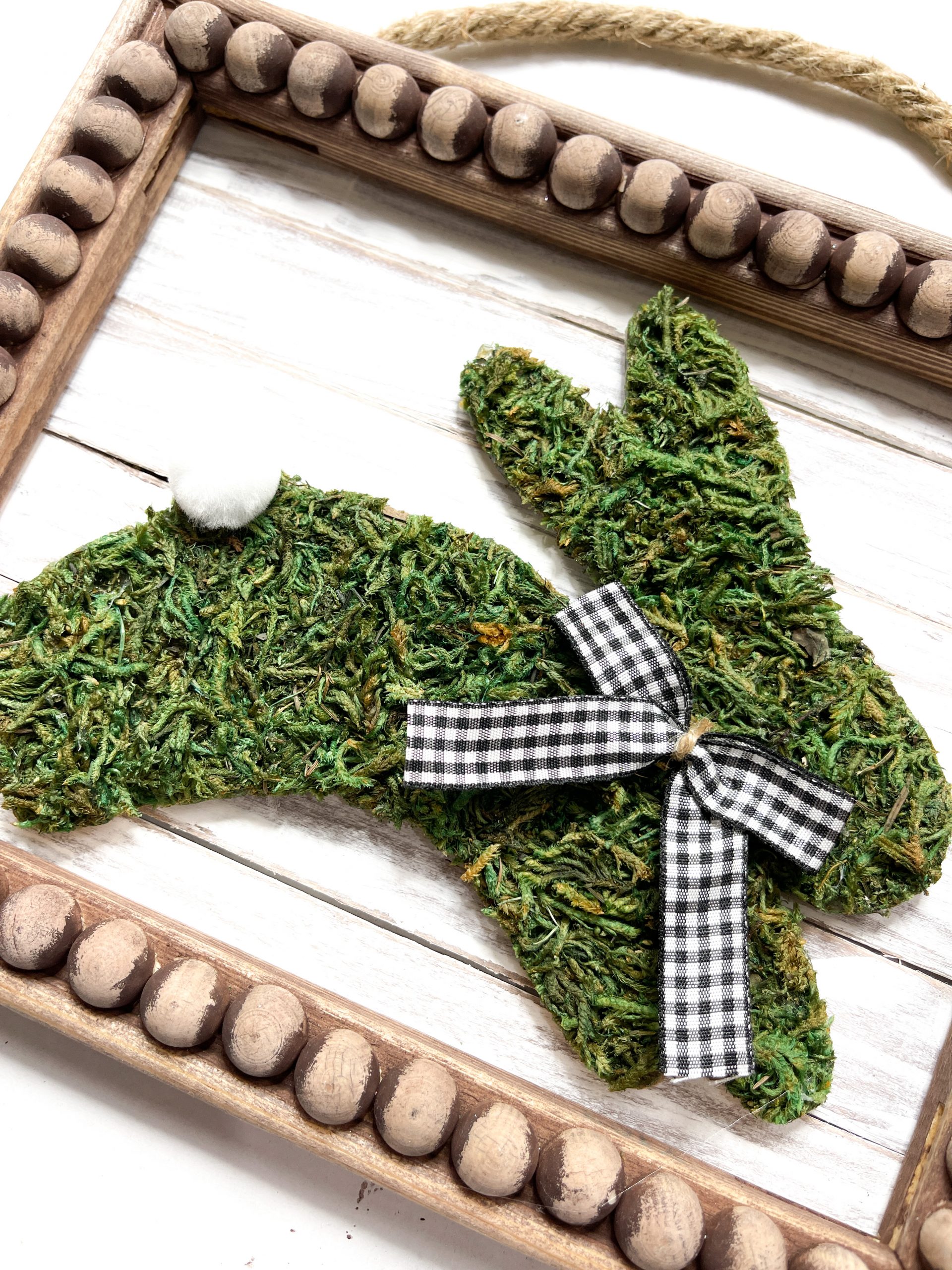 DIY Mossy Bunny Sign