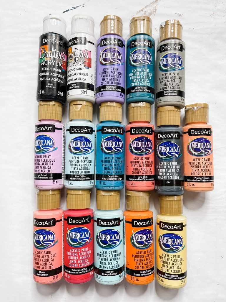 DecoArt Acrylic Paint for canvas painting
