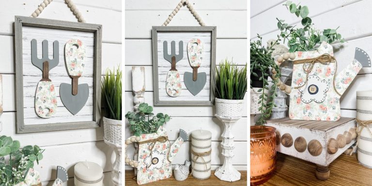 Spring Gardening Tools DIY Decor