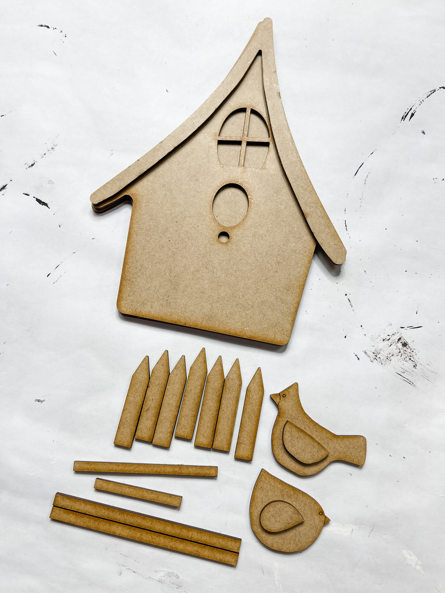 blank laser cut wood shapes