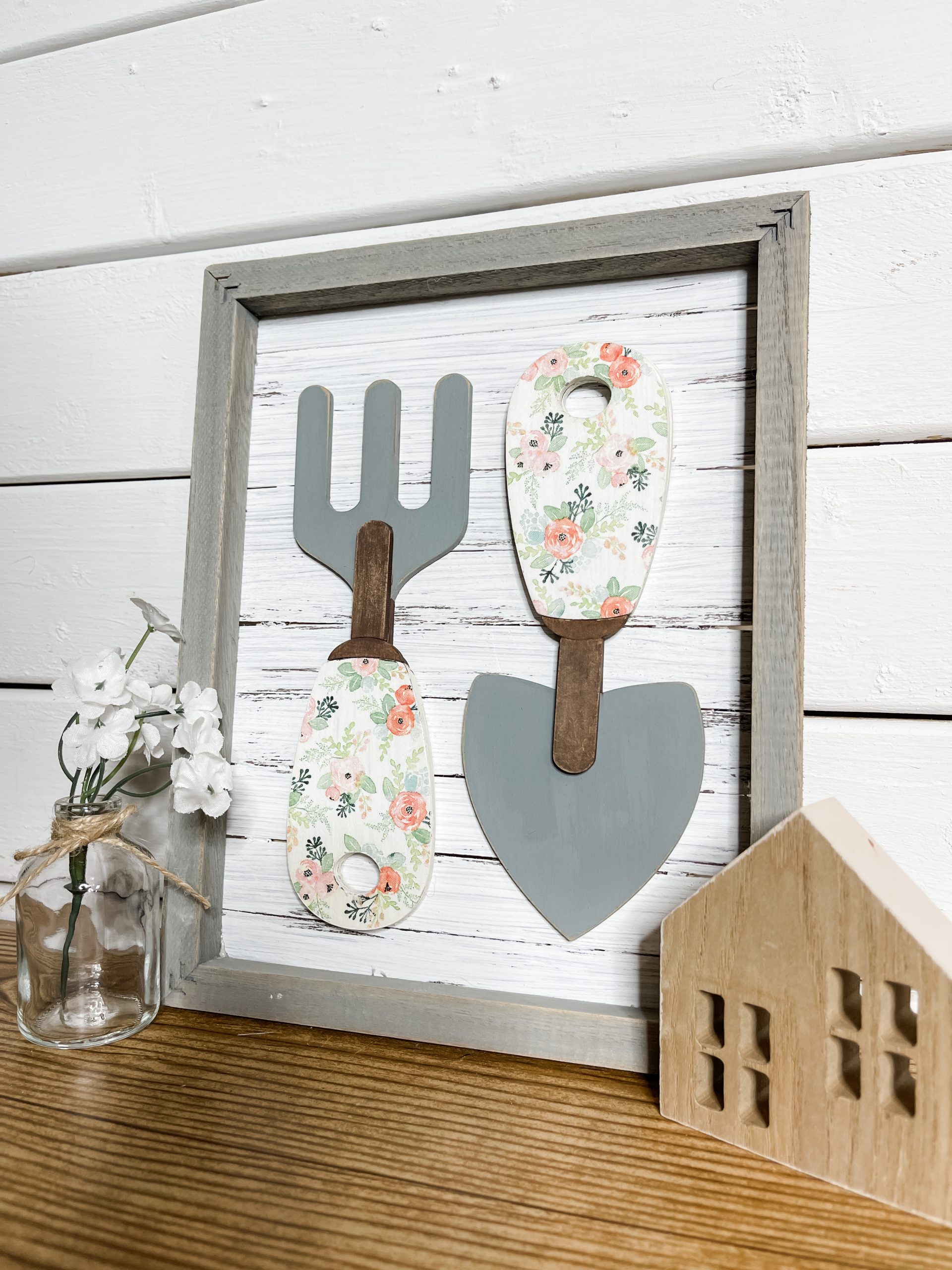 Spring Gardening Tools DIY Decor