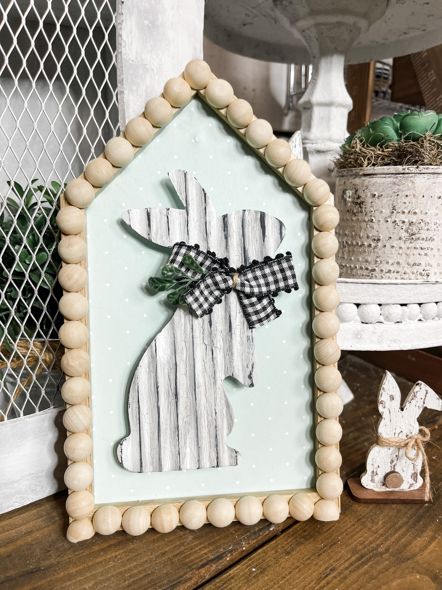 DIY Farmhouse Bunny Decor