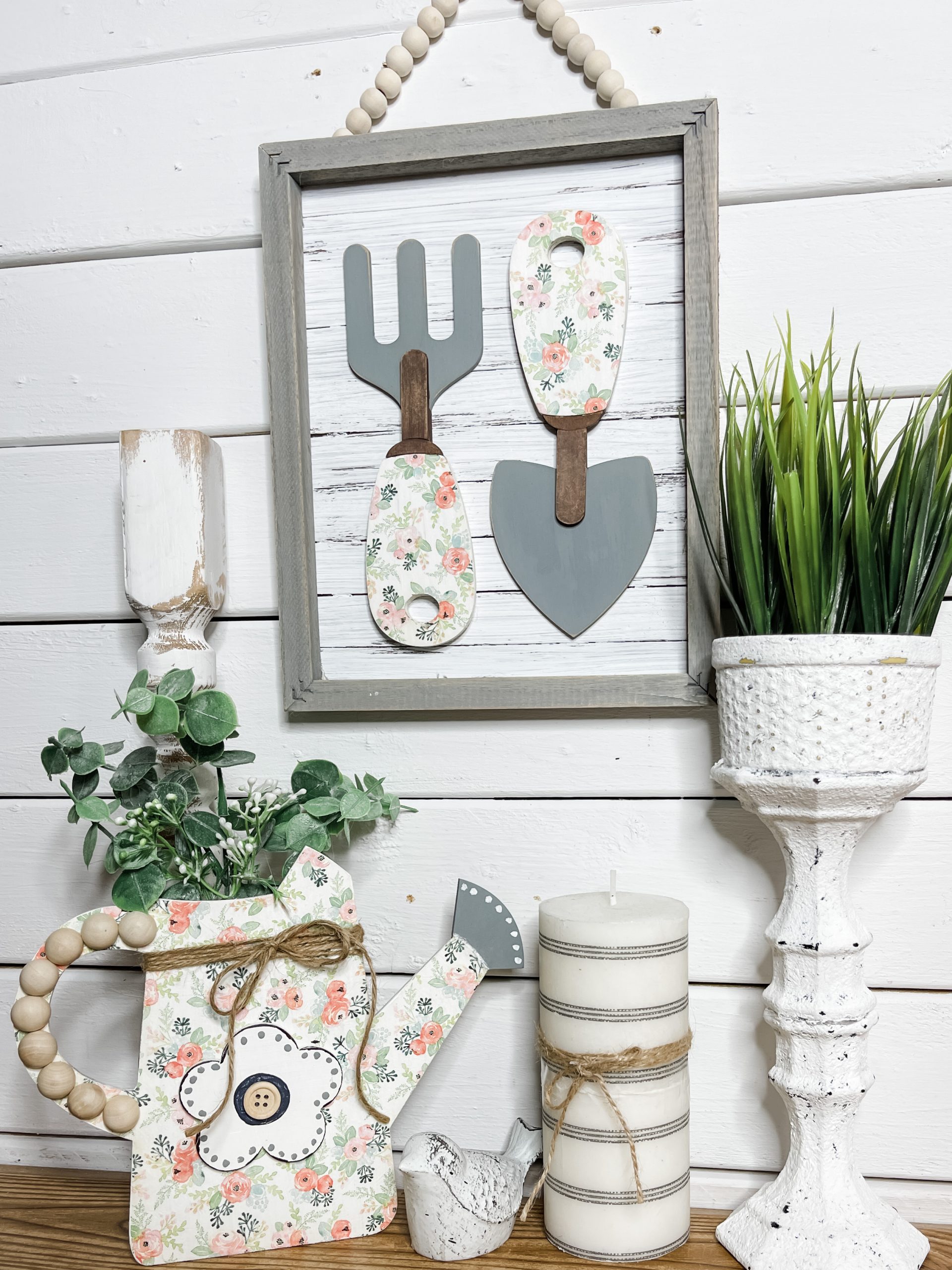 Spring Gardening Tools DIY Decor