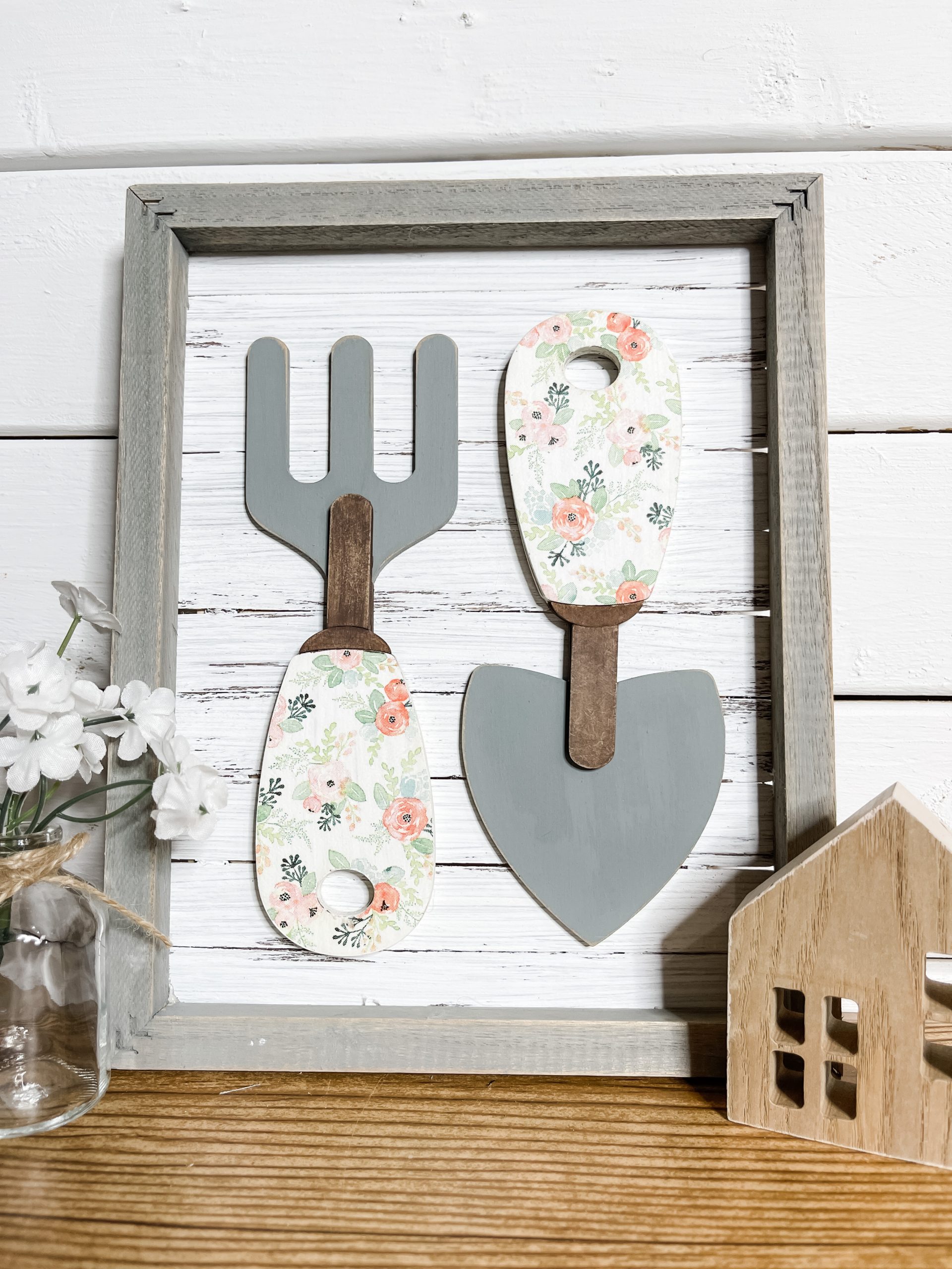 Spring Gardening Tools DIY Decor