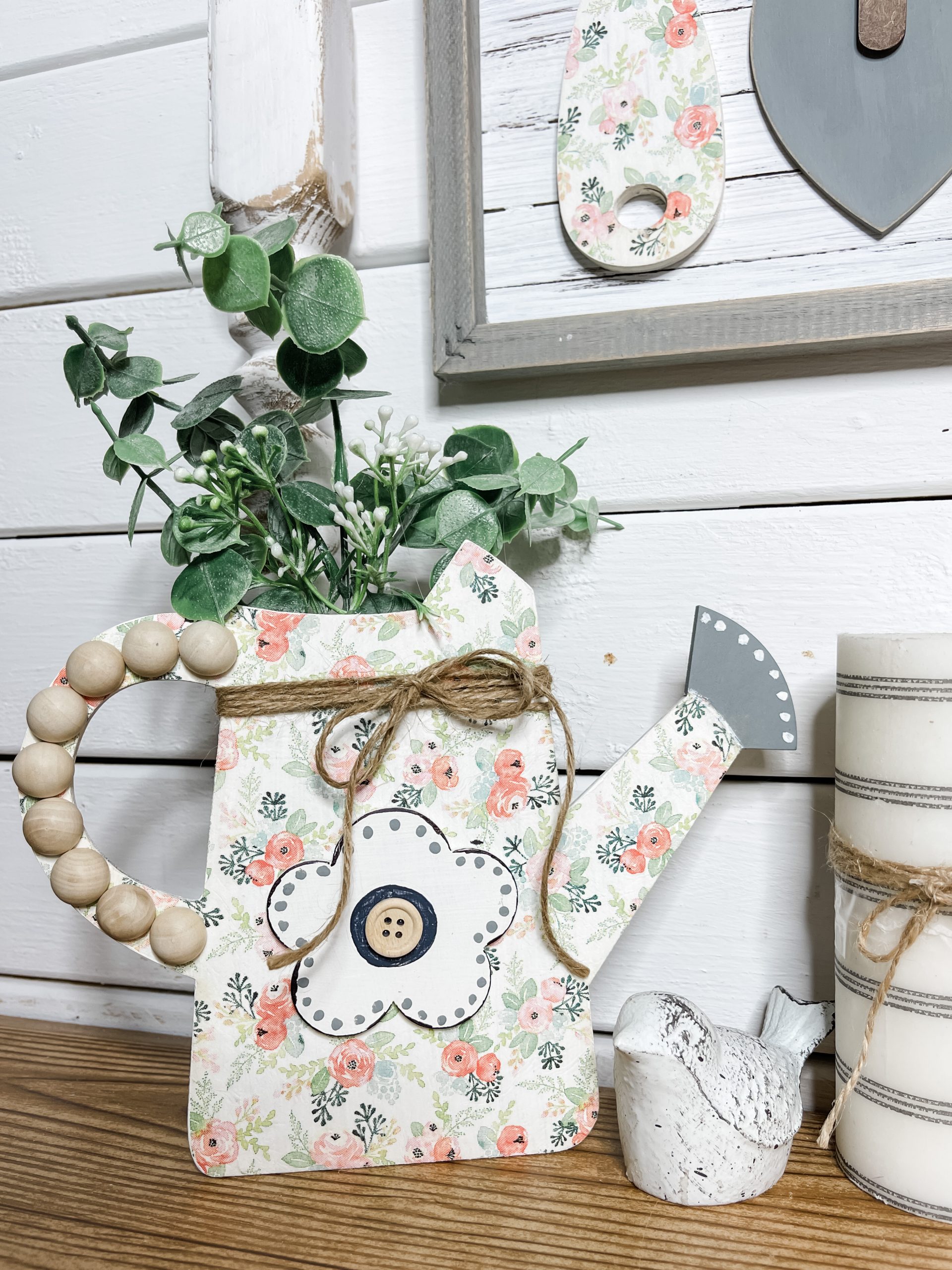 DIY Watering Can Makeover with Decoupage and Napkins – Home is Where the  Boat Is