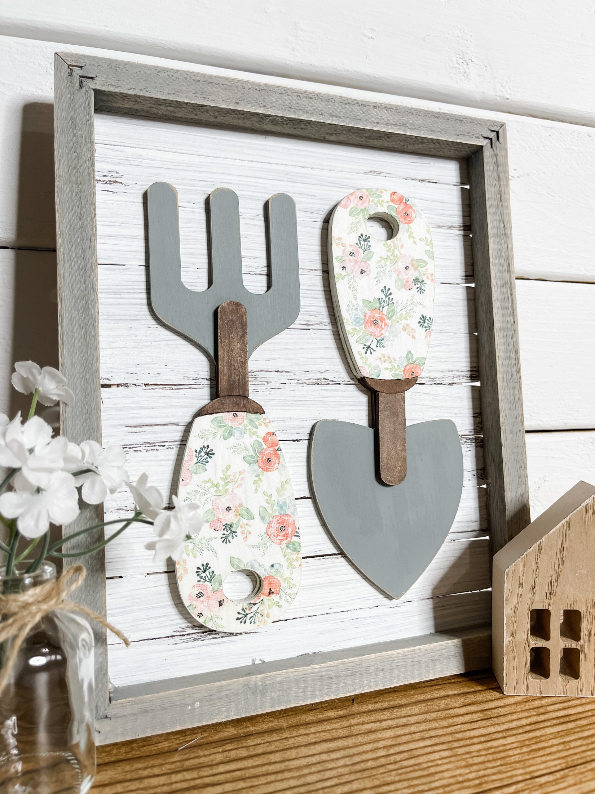 Spring Gardening Tools DIY Decor