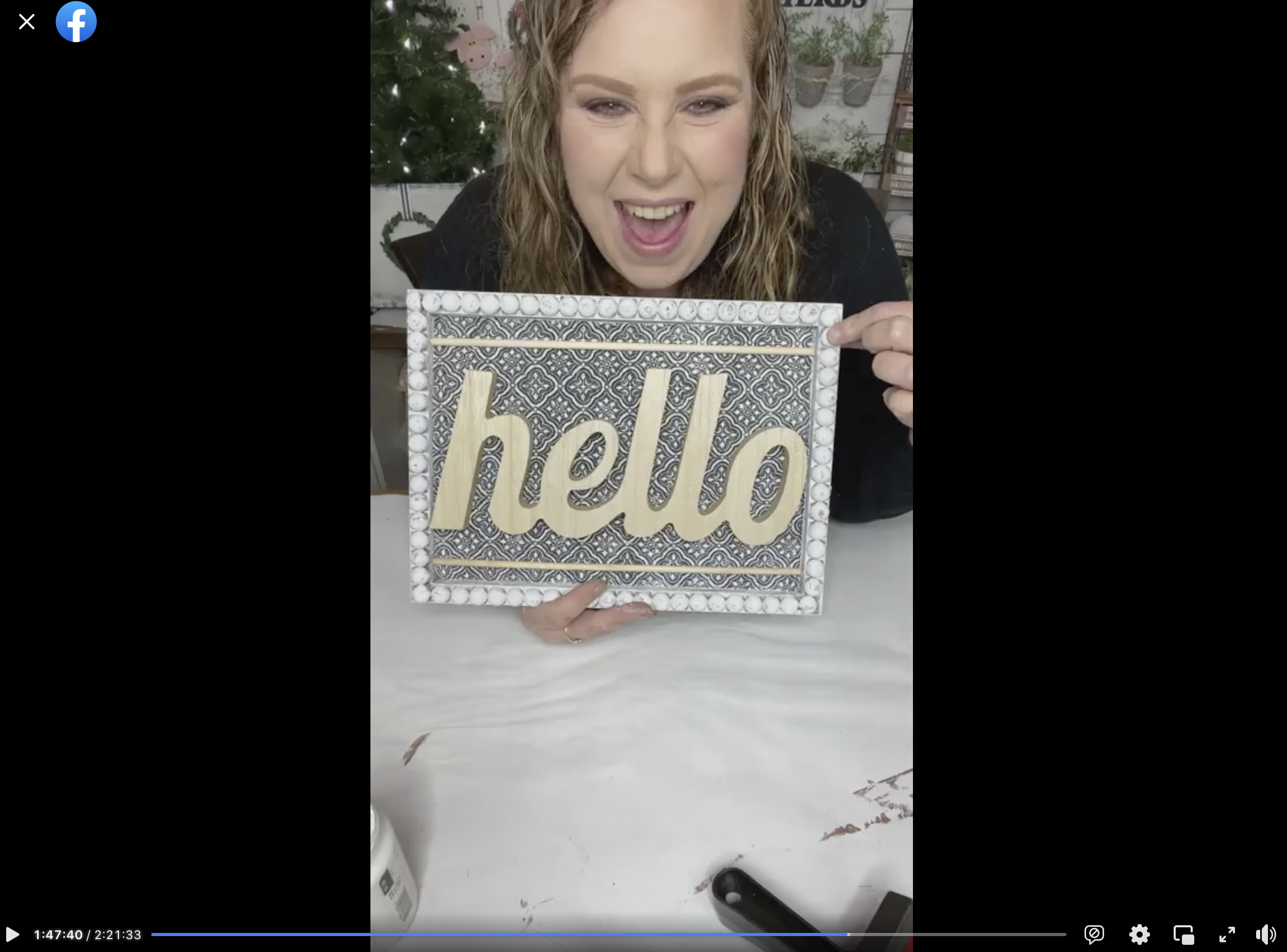 DIY Beaded Hello Wall Sign