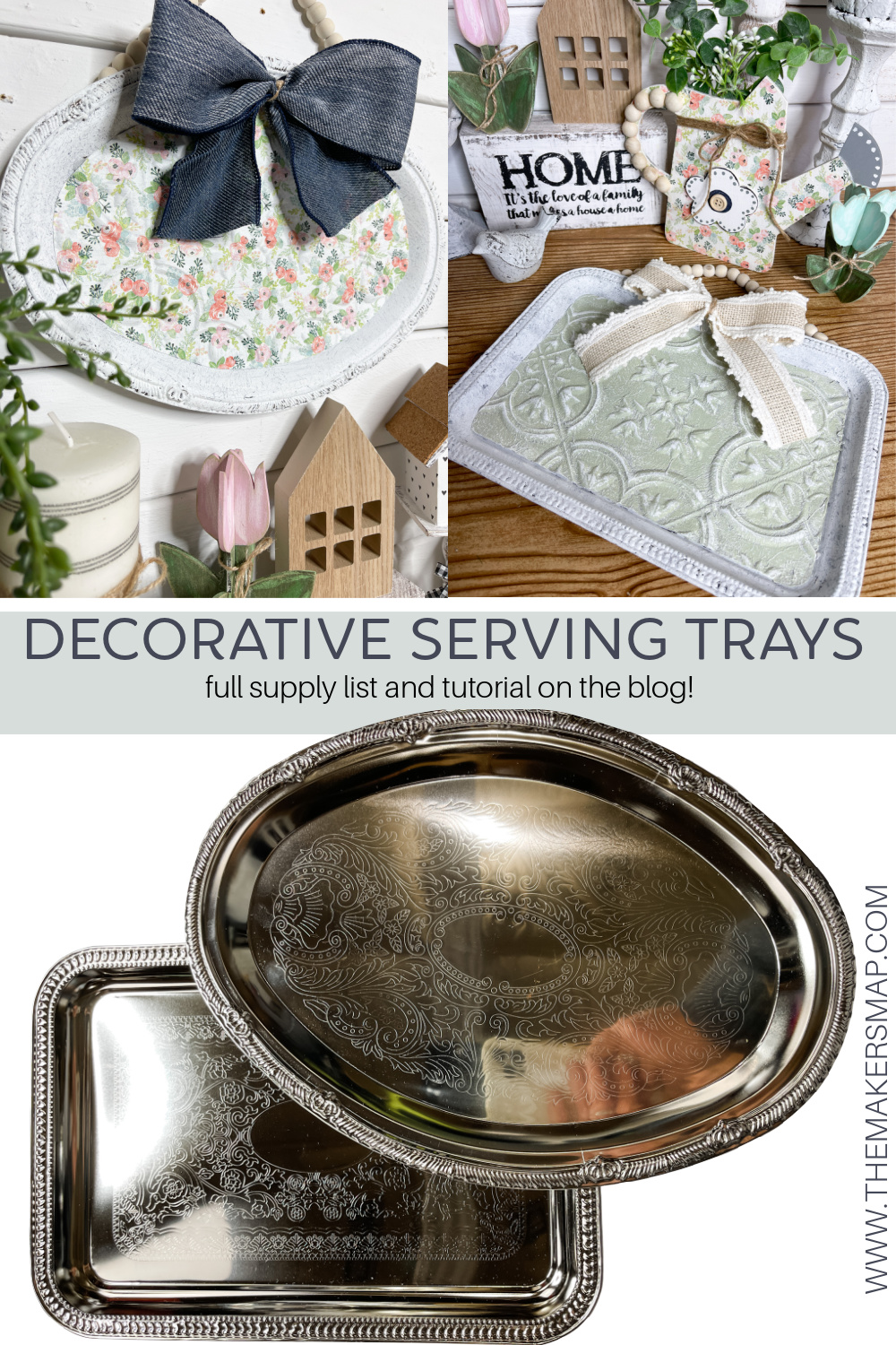 DIY Decorative Vintage Serving Trays