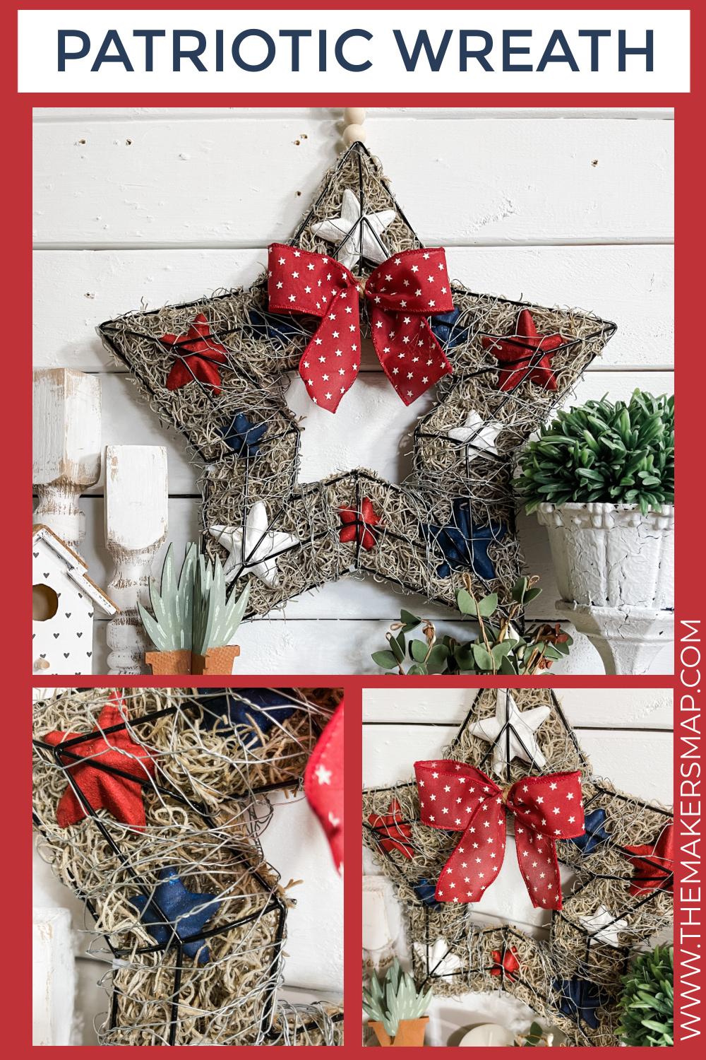 Dollar Tree Star Patriotic Wreath