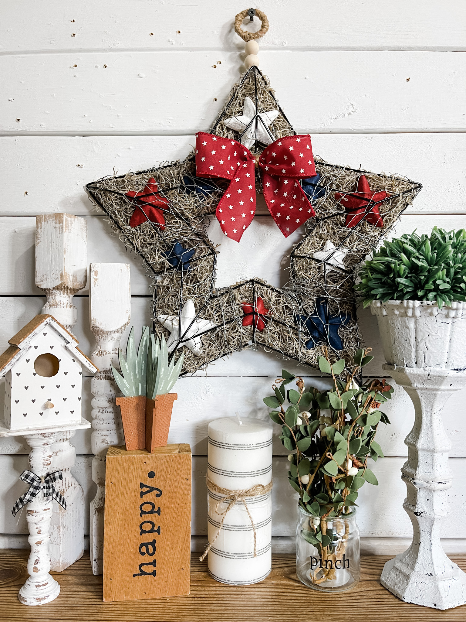 Dollar Tree Star Patriotic Wreath