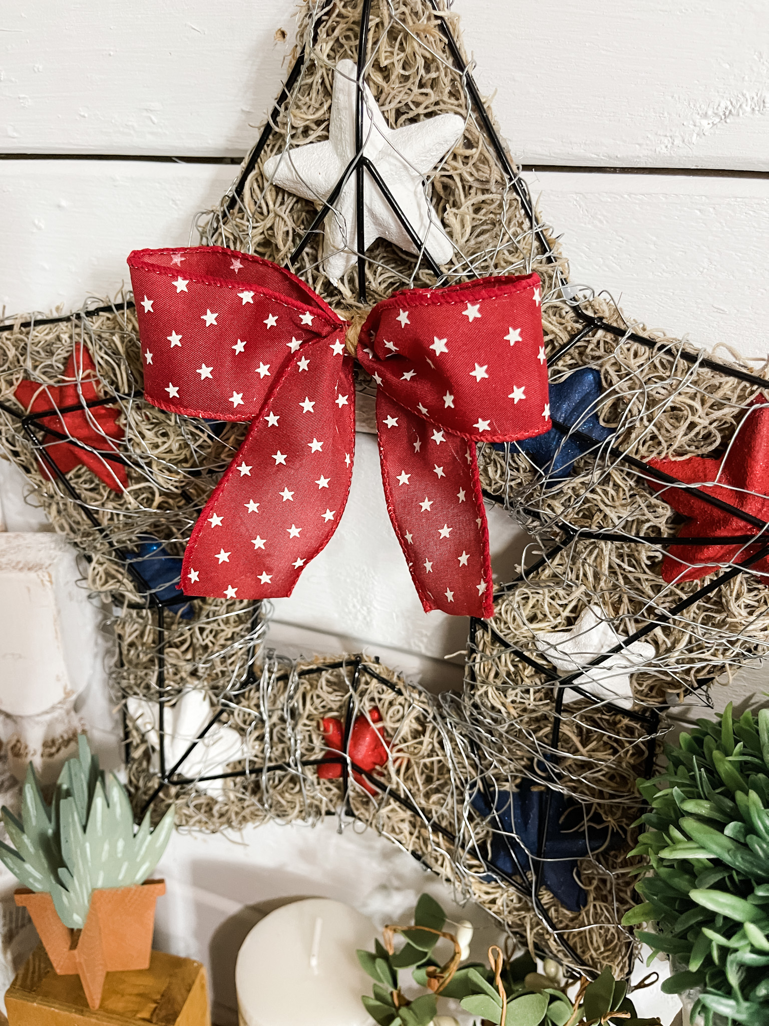 Dollar Tree Star Patriotic Wreath