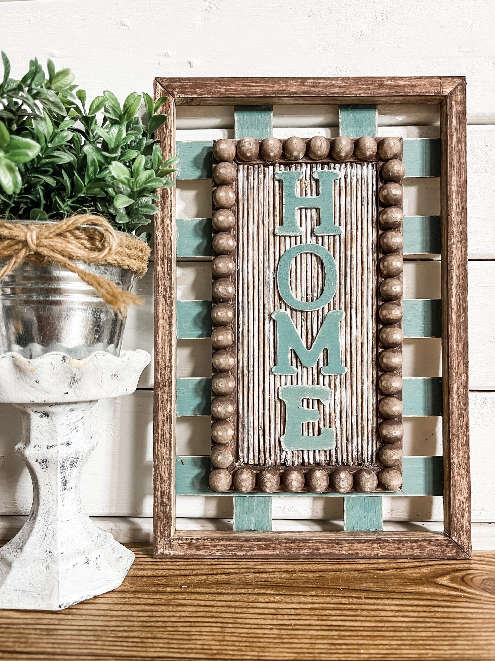 Dollar Tree Boho Home Sign - A Creative Haven Project