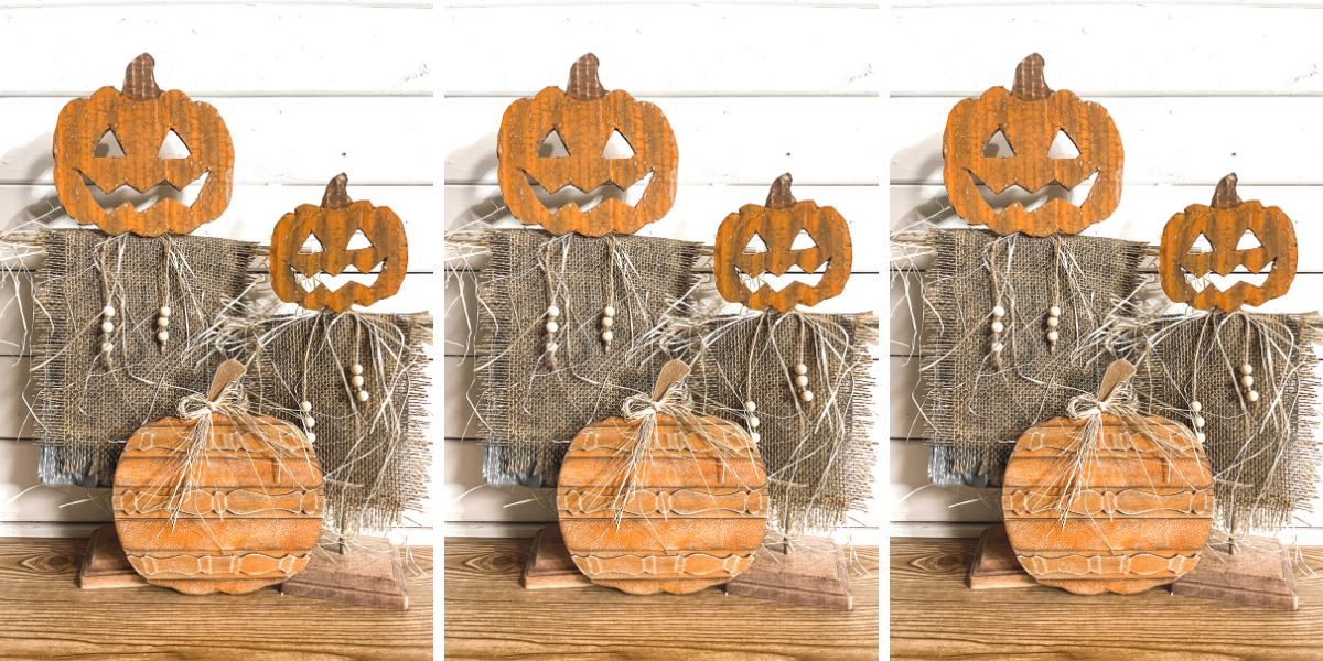 DIY Jack-O-Lantern Scarecrows