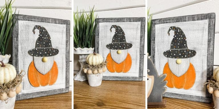 Dollar Tree Witch Pumpkin Gnome