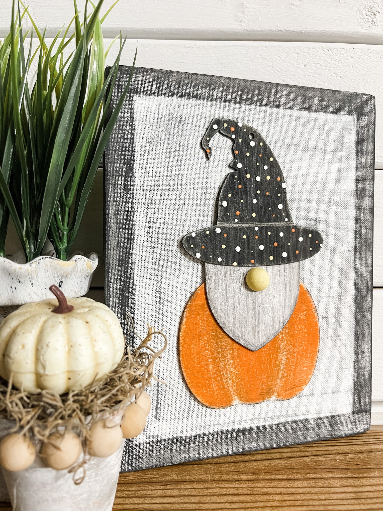 Dollar Tree Witch Pumpkin Gnome