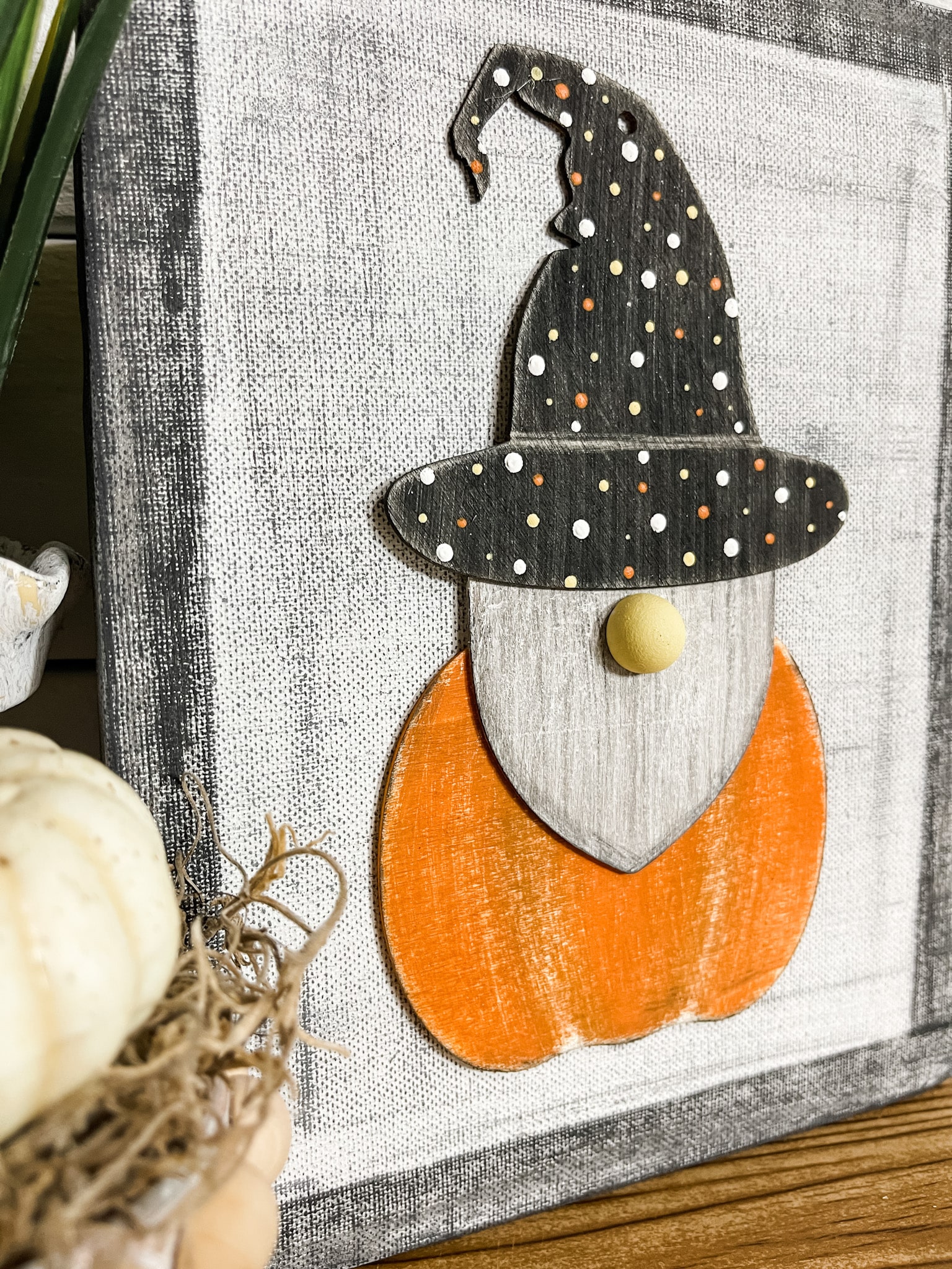 Dollar Tree Witch Pumpkin Gnome