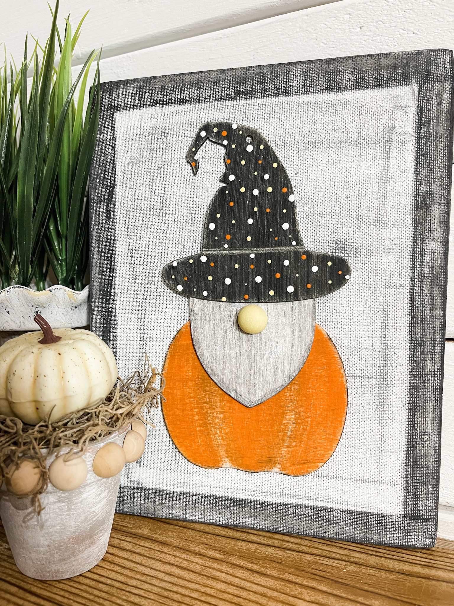 Dollar Tree Witch Pumpkin Gnome