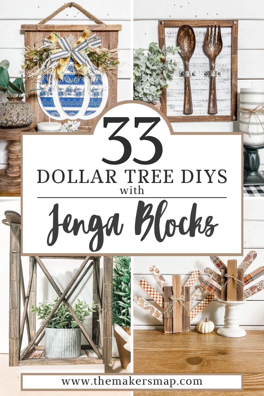 33 Jenga Block Crafts DIY Dollar Tree