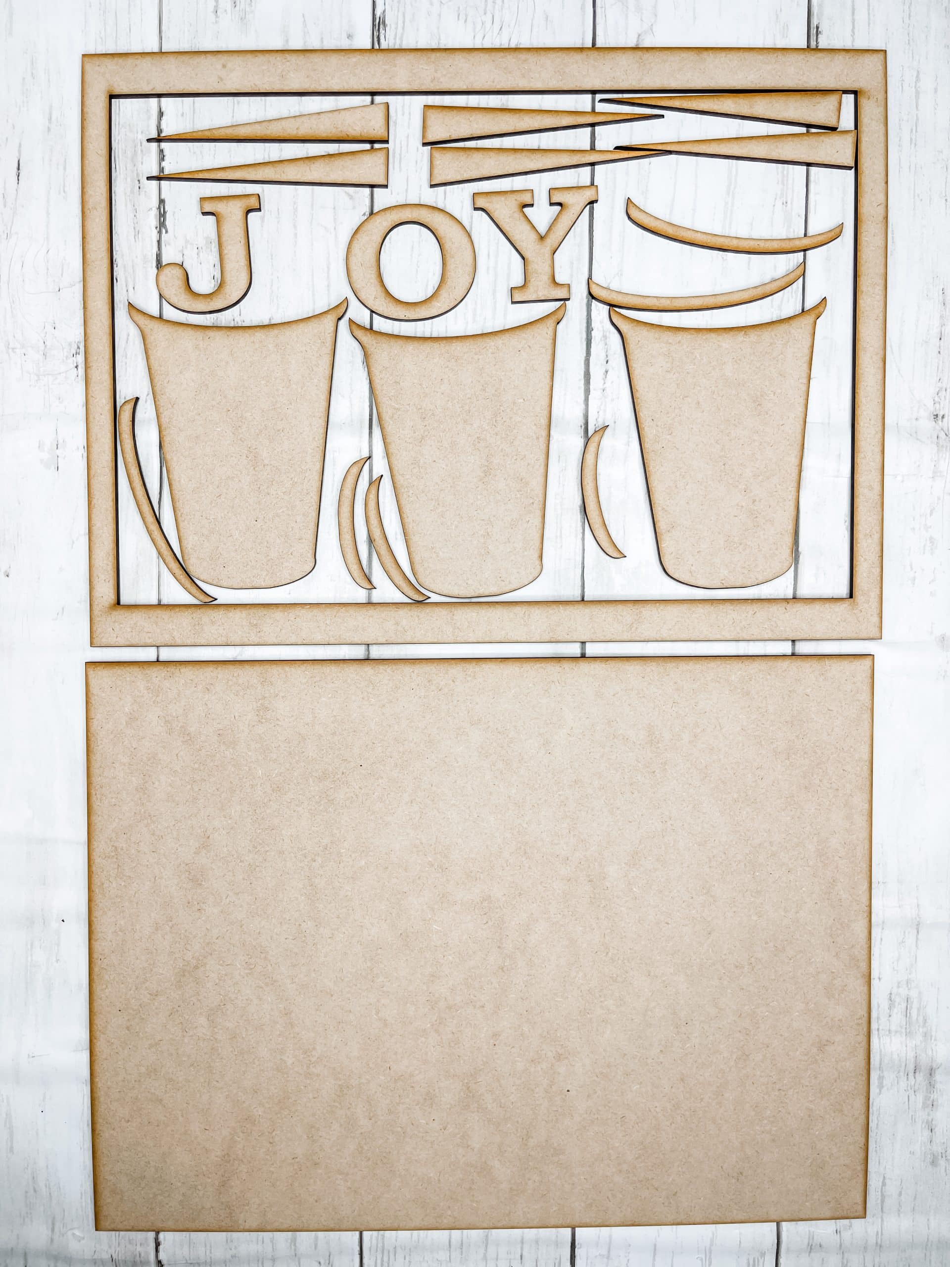3D joy buckets sign
