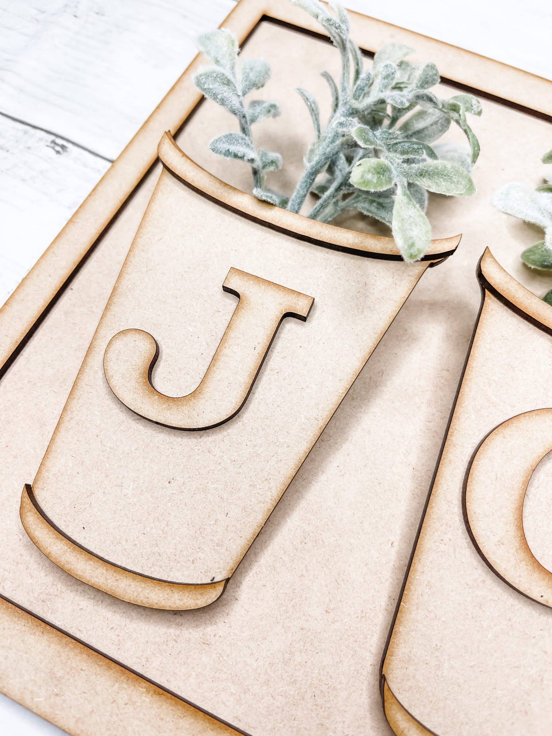 3D joy buckets sign