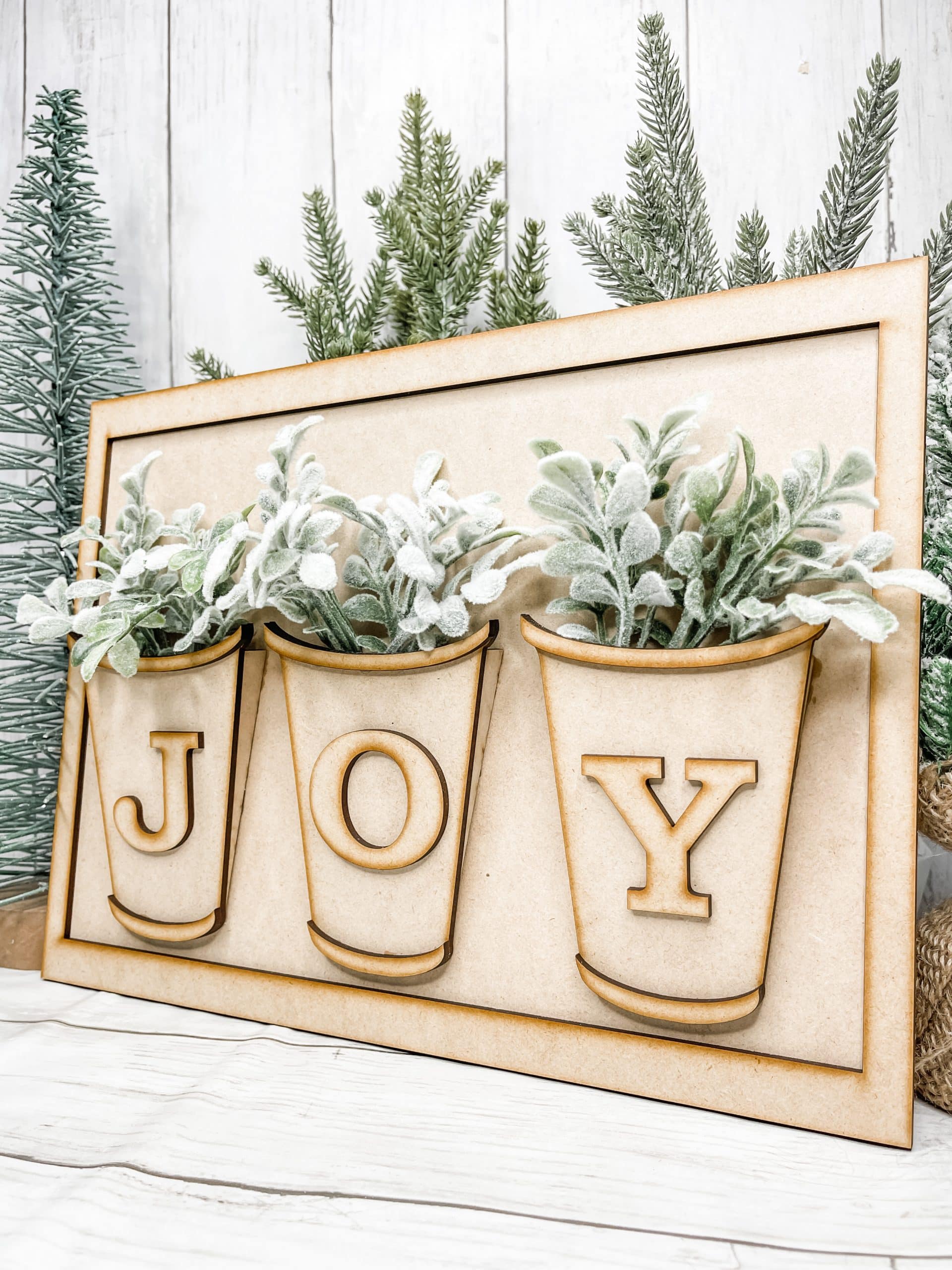 3D joy buckets sign