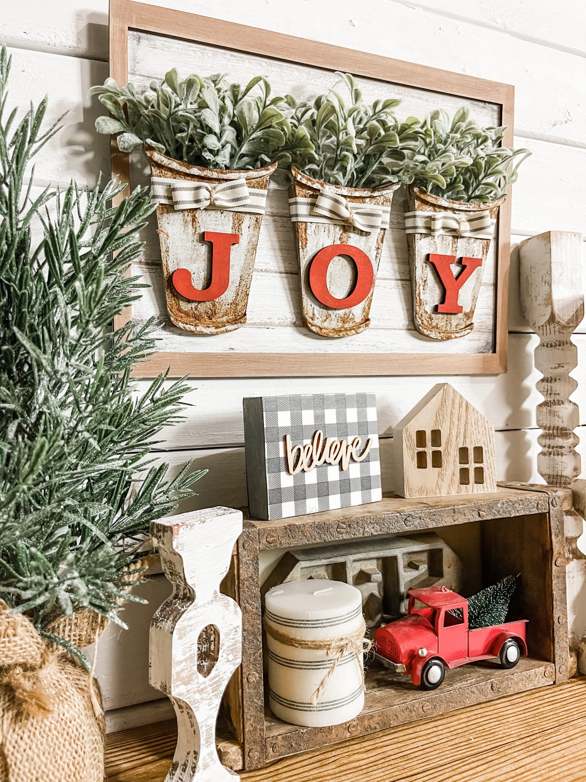 3D joy buckets sign