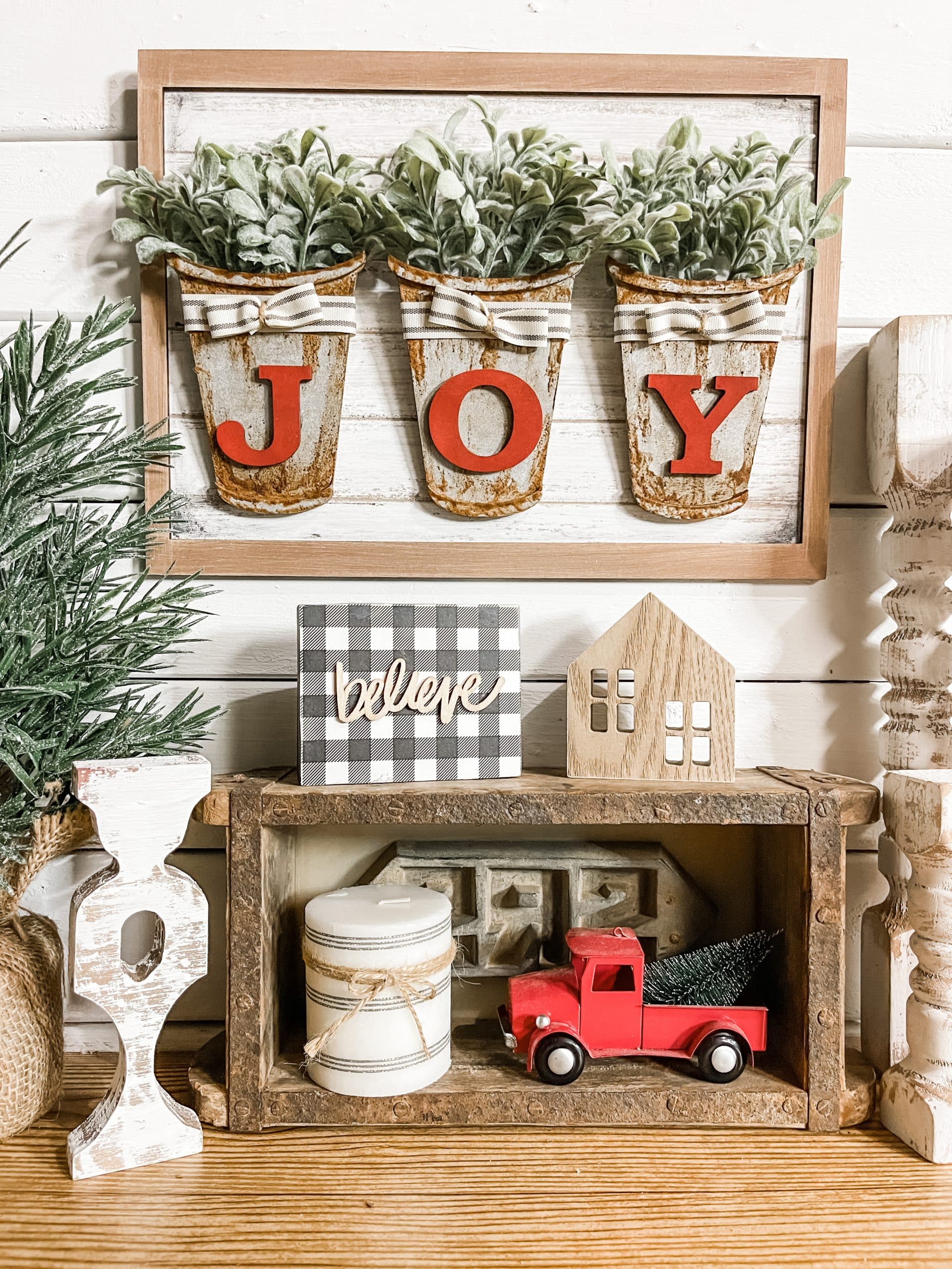 3D joy buckets sign