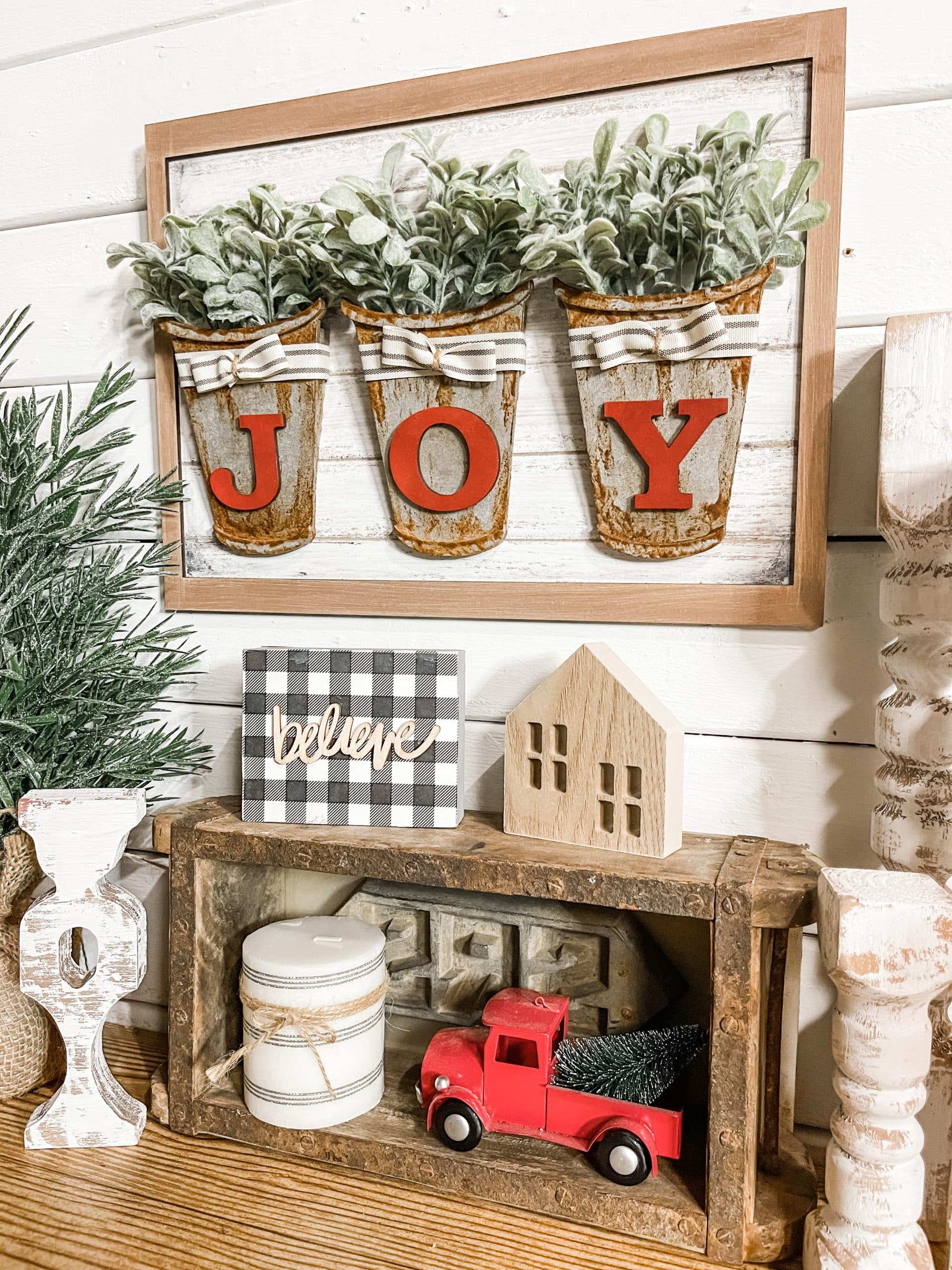 3D joy buckets sign