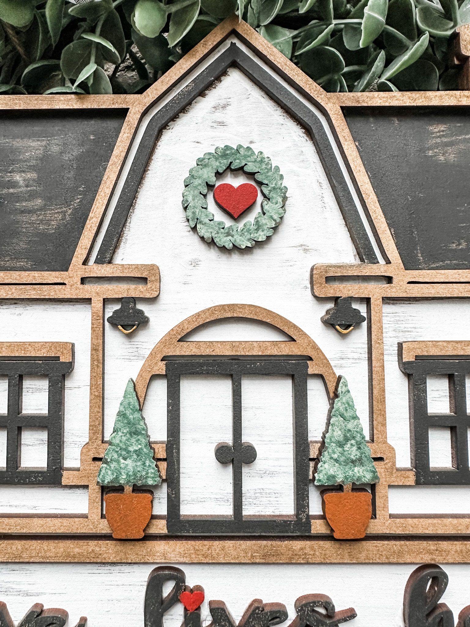 Neutral Valentine's Day Door Wreath