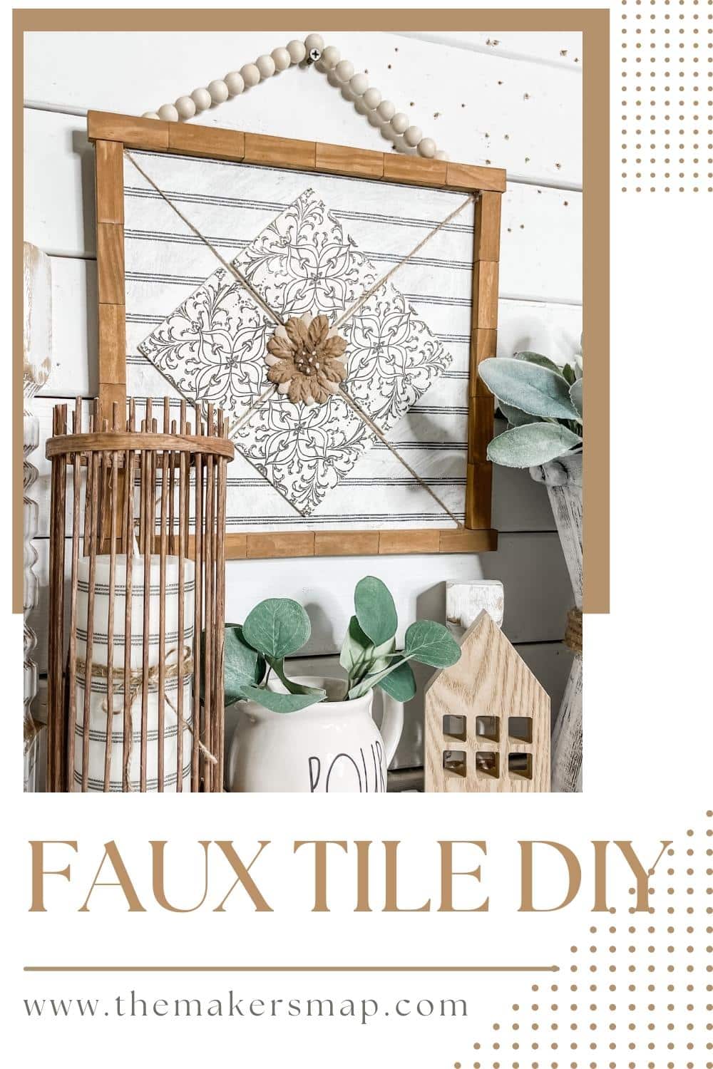 Faux Tile Art Decor