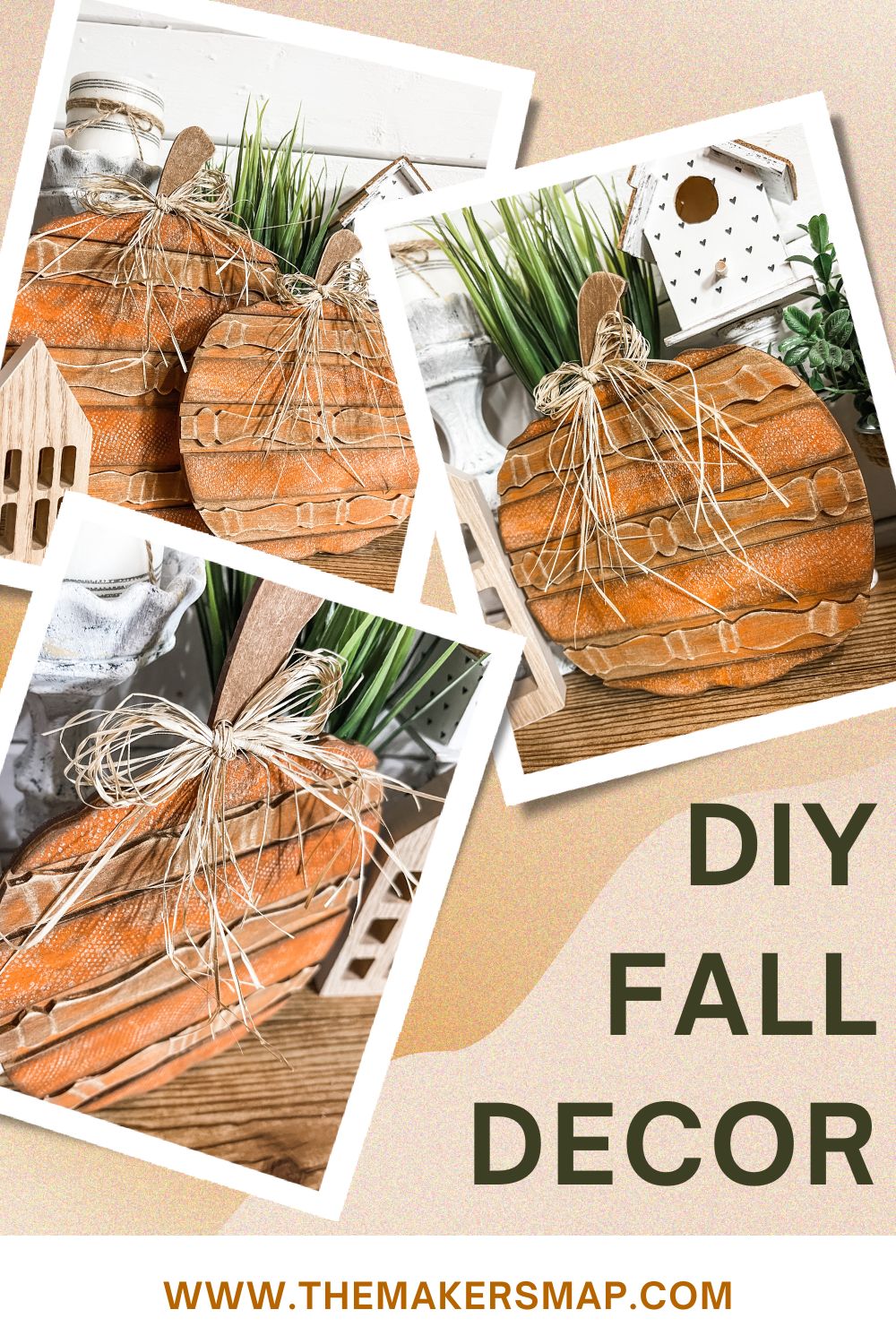 Spindle Pumpkin Fall Home Decor