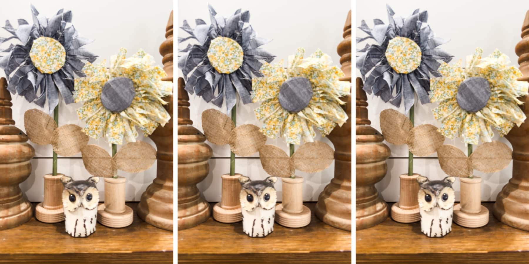 Decorative Standing Fabric Flowers