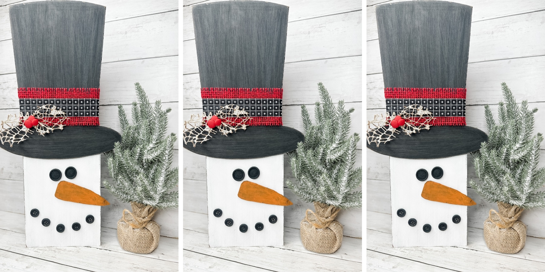 DIY Tall Chunky Snowman