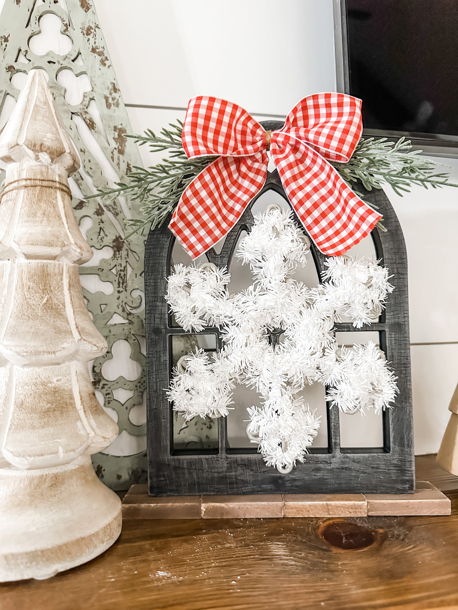 Dollar Tree Arch Window Winter Decor