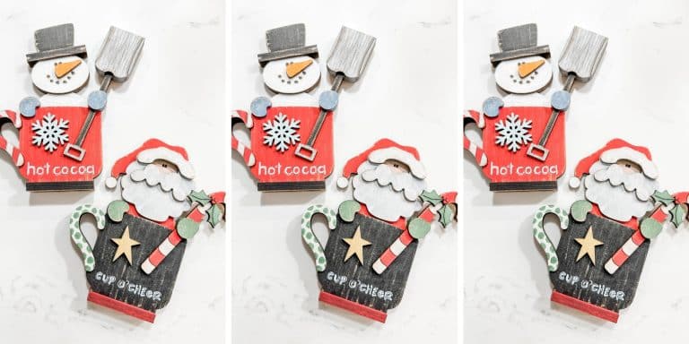 Mini Snowman and Santa Shelf Sitters
